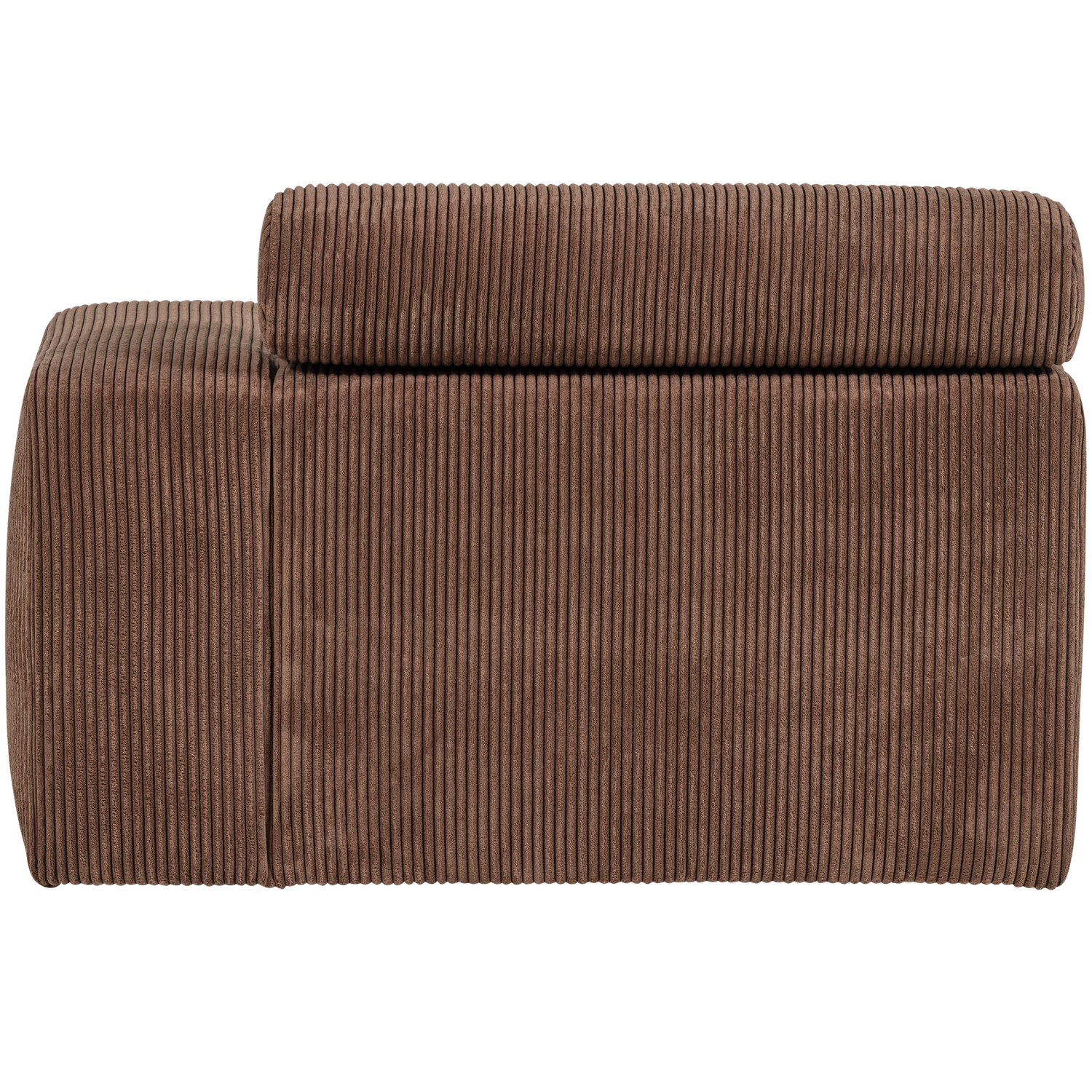 Novi chaise longue element arm rechts boucle karamelbruin