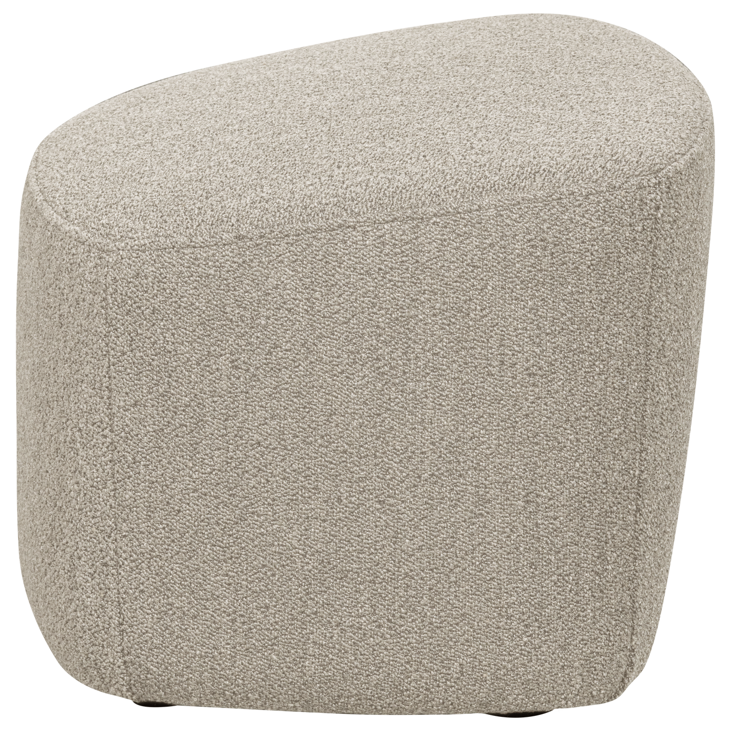 Lofty hocker boucle staalgrijs