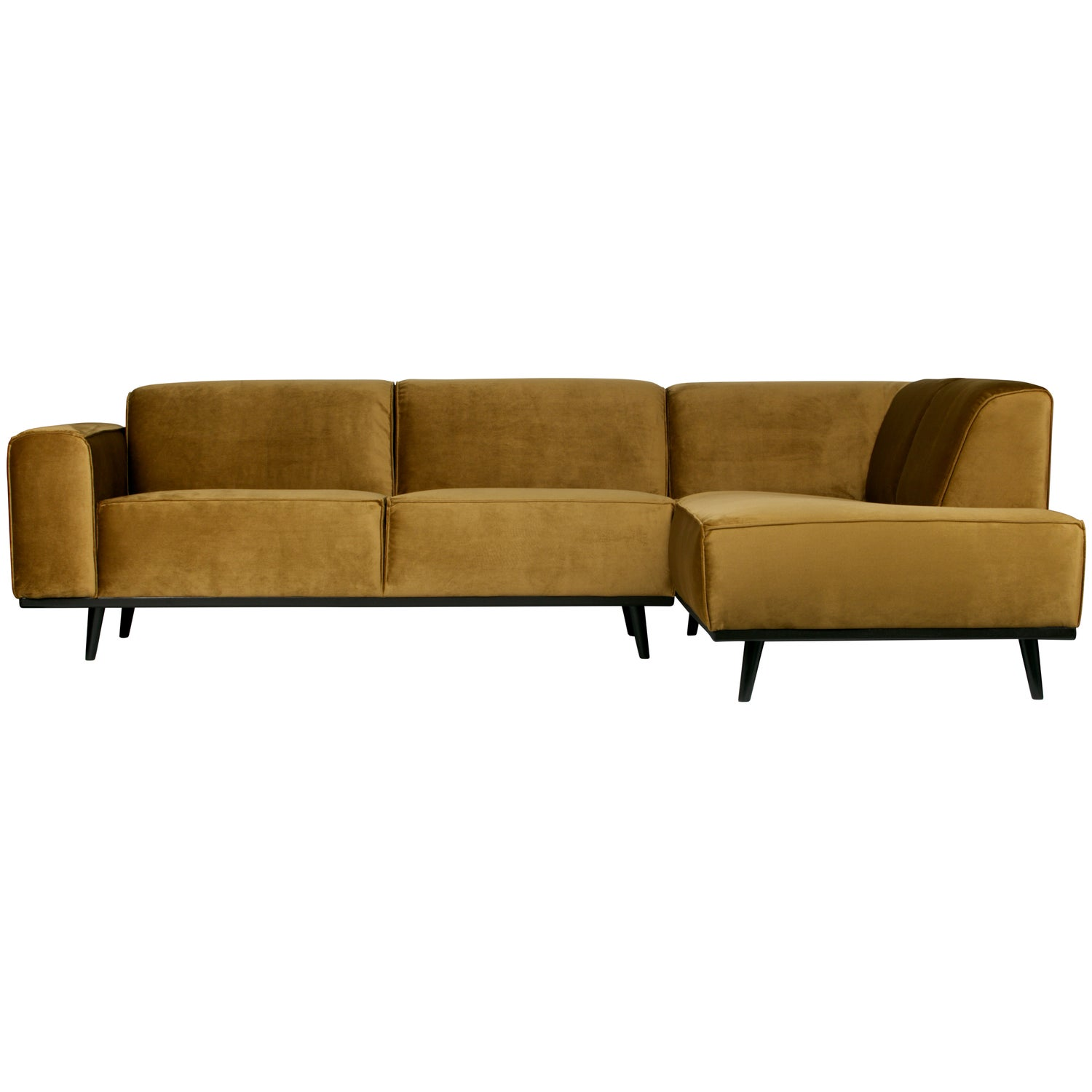 Statement hoekbank rechts chenille velvet terra