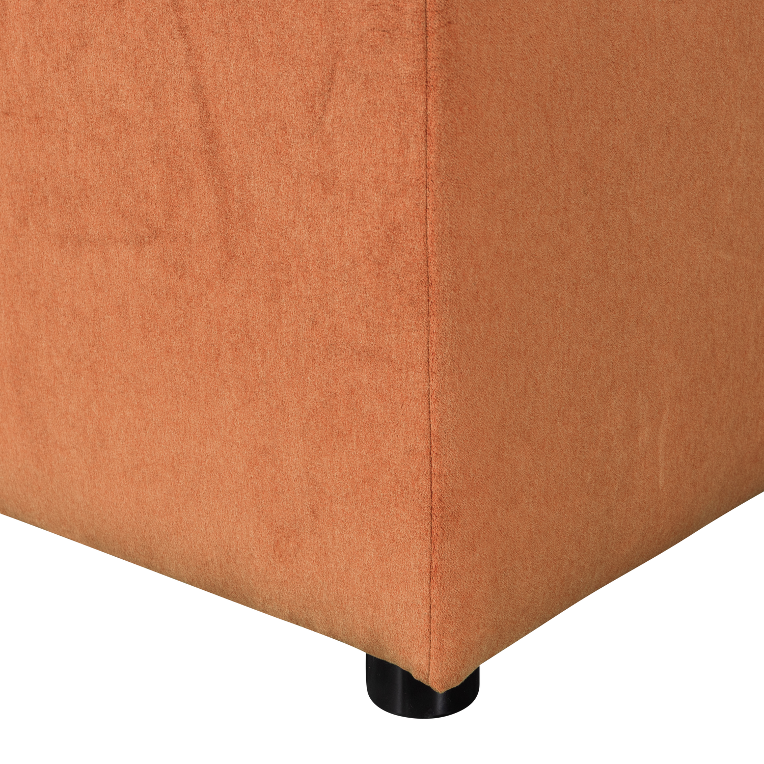 Allure hocker geweven stof donkerbruin melange