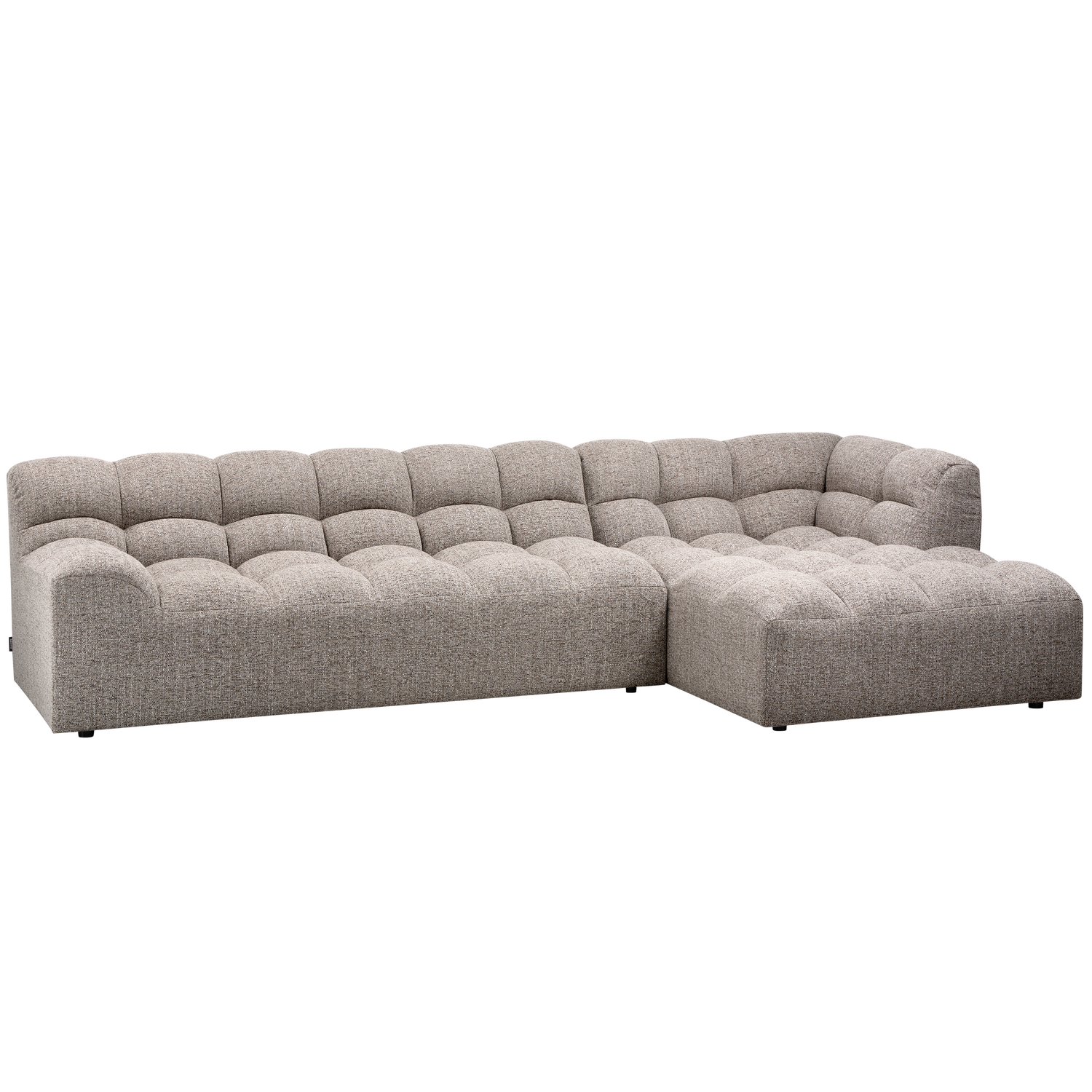Allure chaise longue rechts geweven stof naturel melange