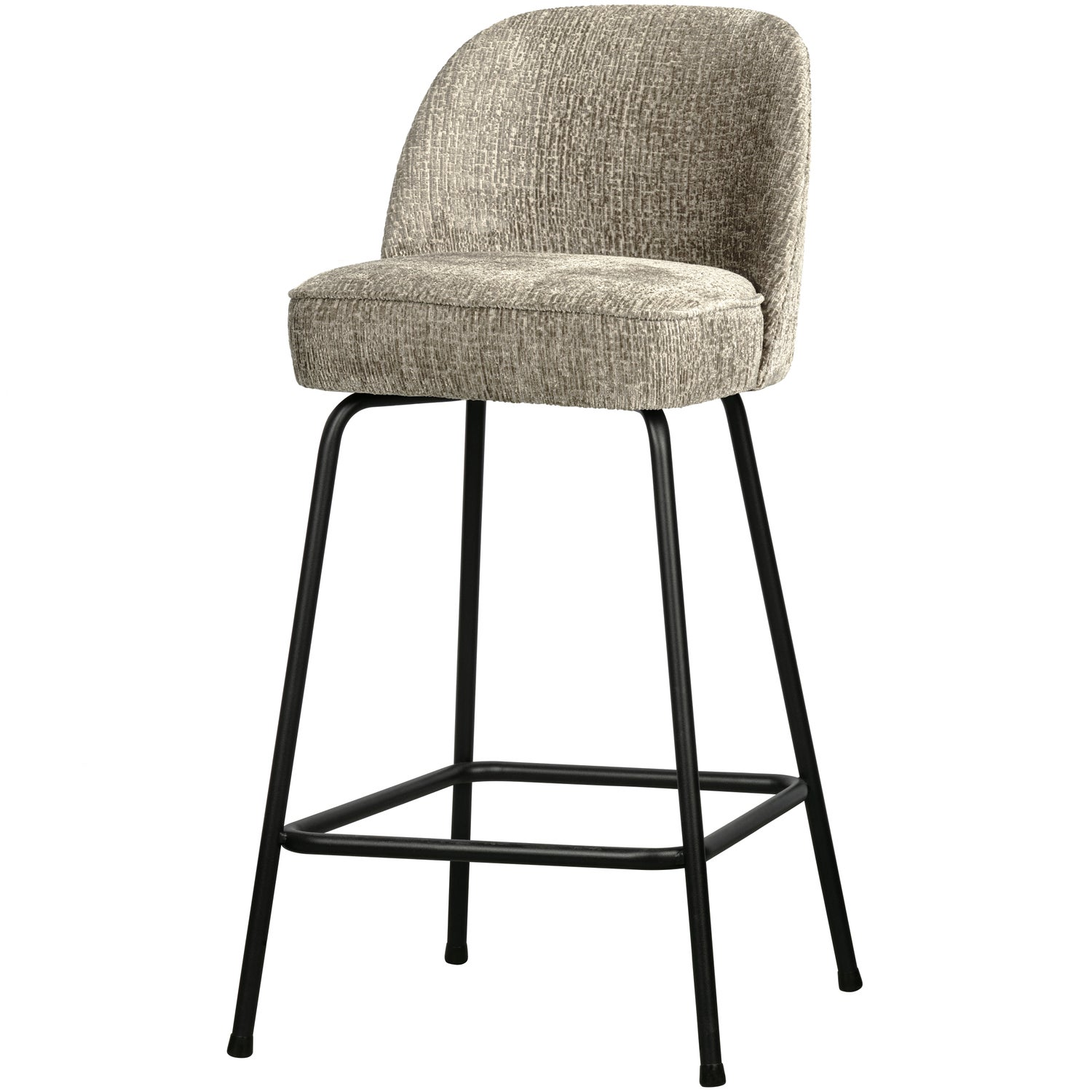 Vogue barstoel 65 cm 3d chenille middenbruin