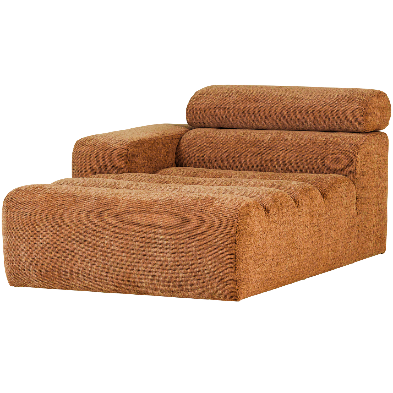 Novi chaise longue element arm links ribstof terra