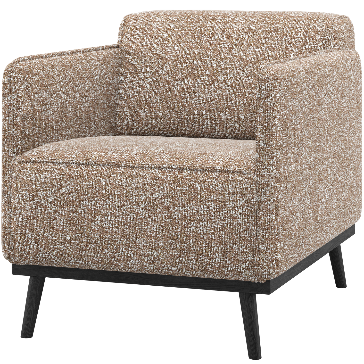 Statement fauteuil met arm chenille velvet perzikroze