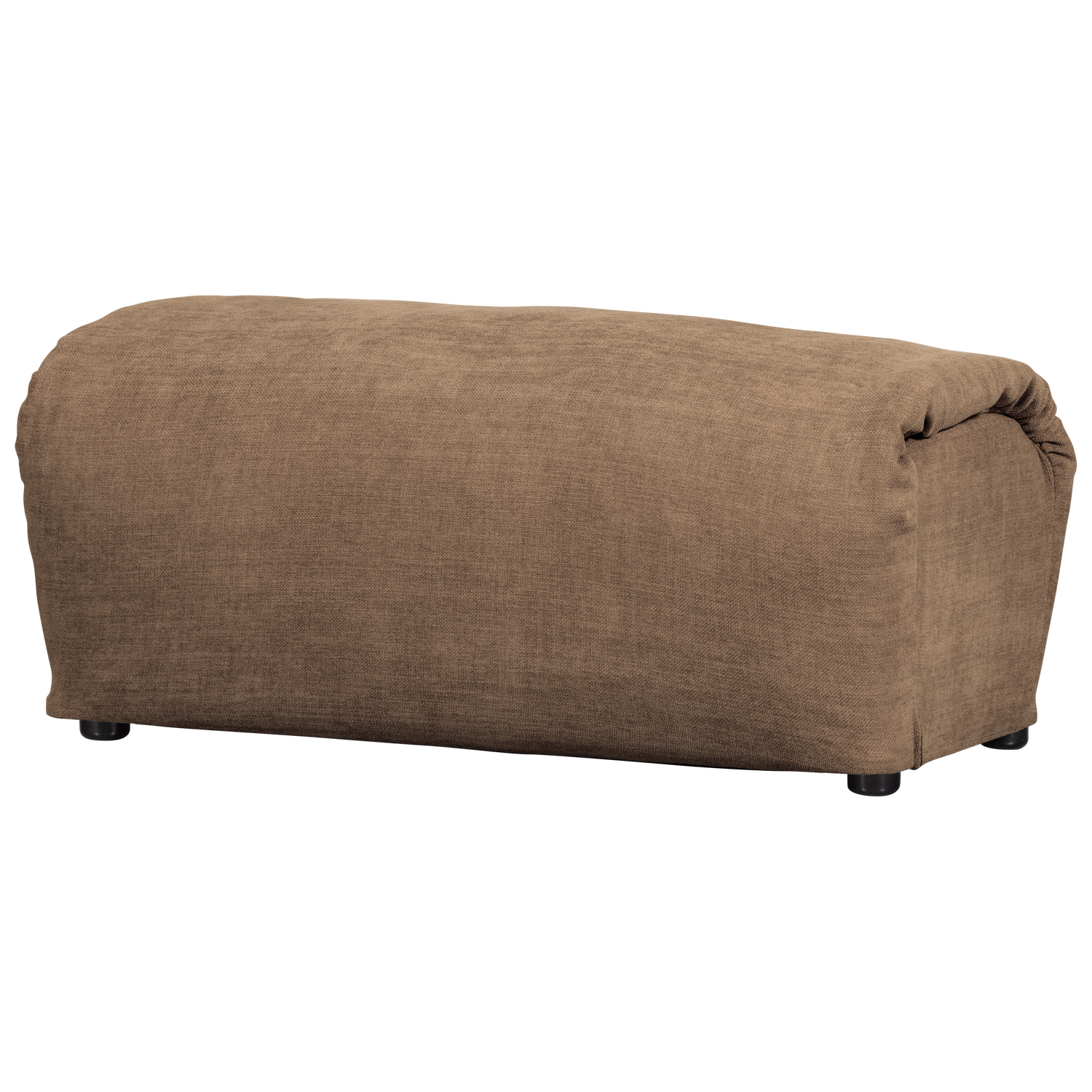 Baggy hocker geweven stof naturel melange