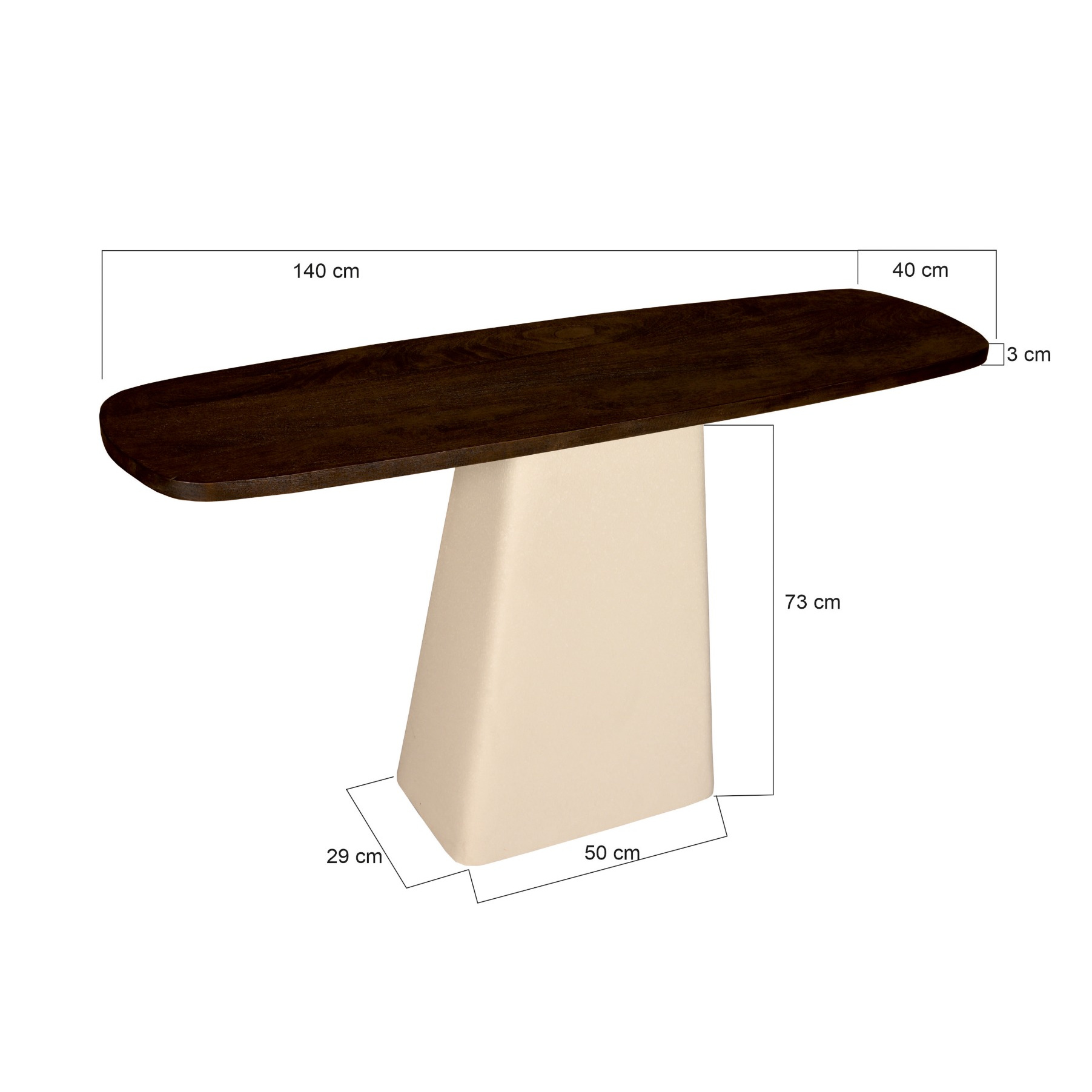 Milan Wandtafel 140cm
