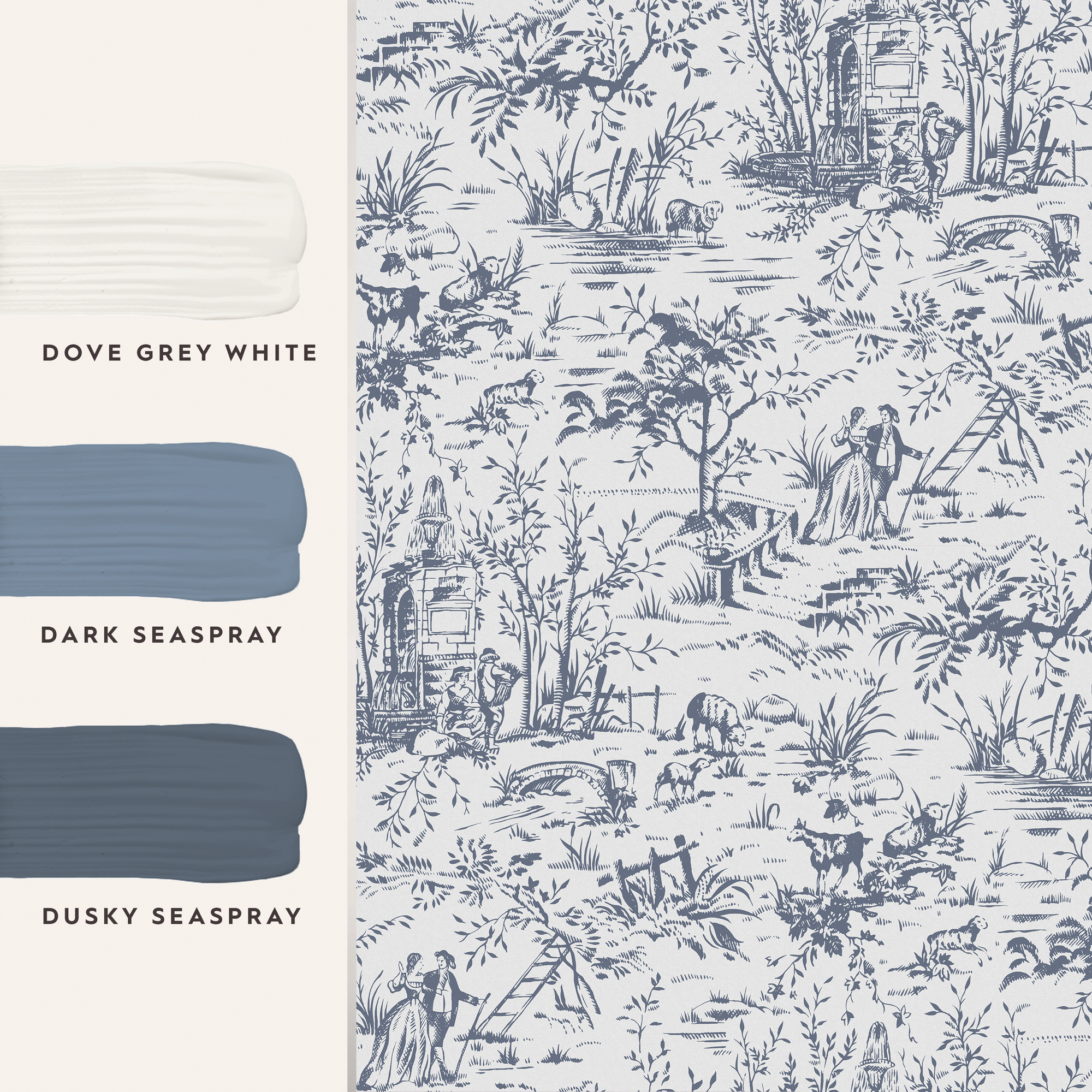 Behang Laura Ashley Toile Jouy