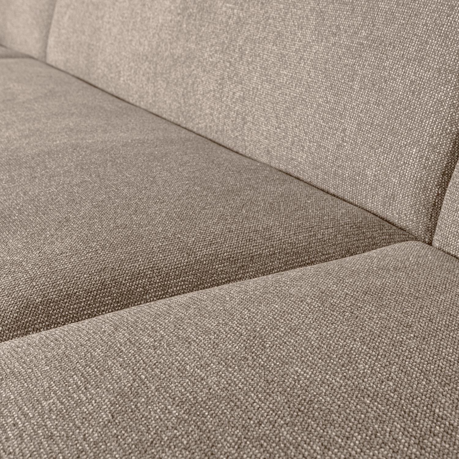 Sloping u-vorm bank off white melange