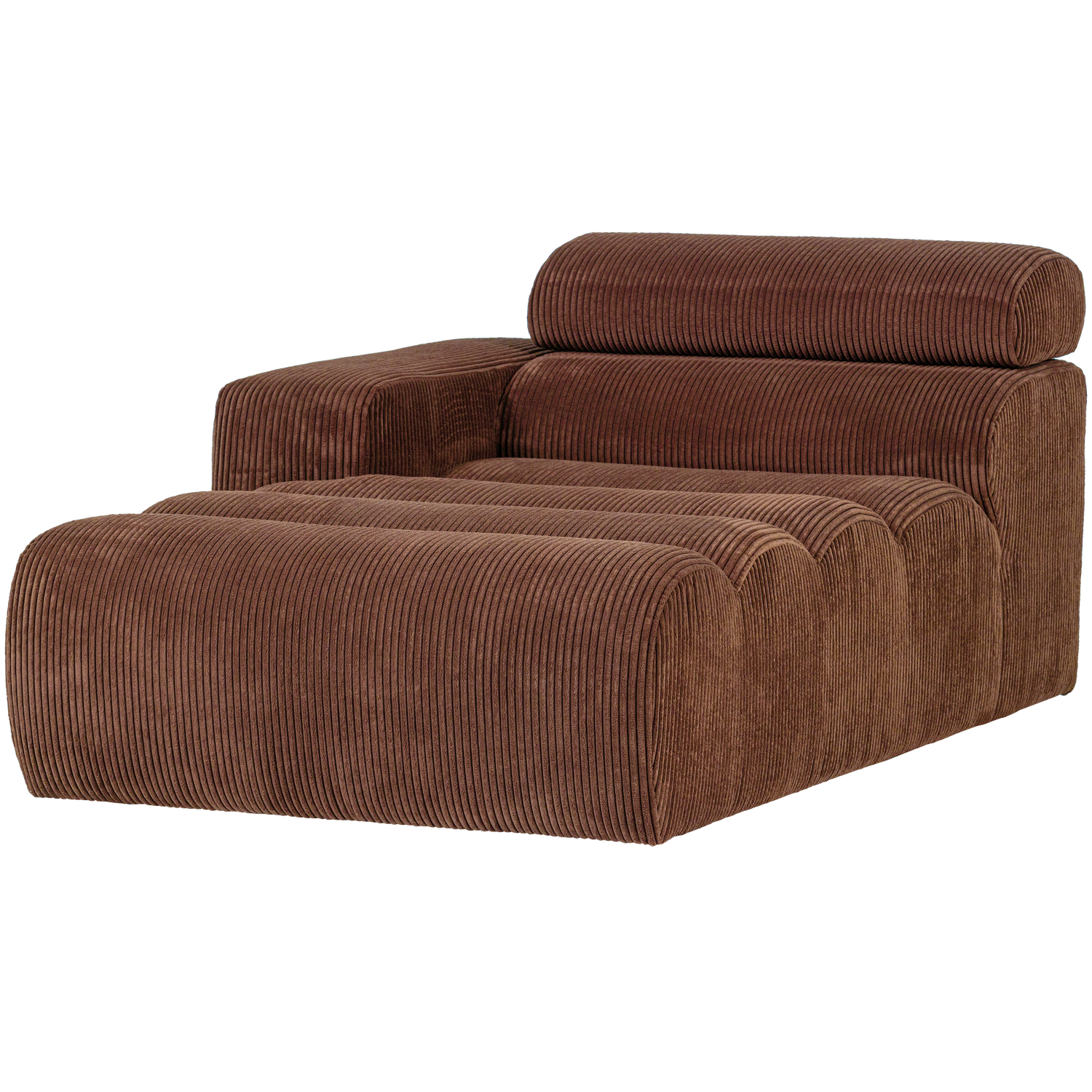 Novi chaise longue element arm links ribstof terra