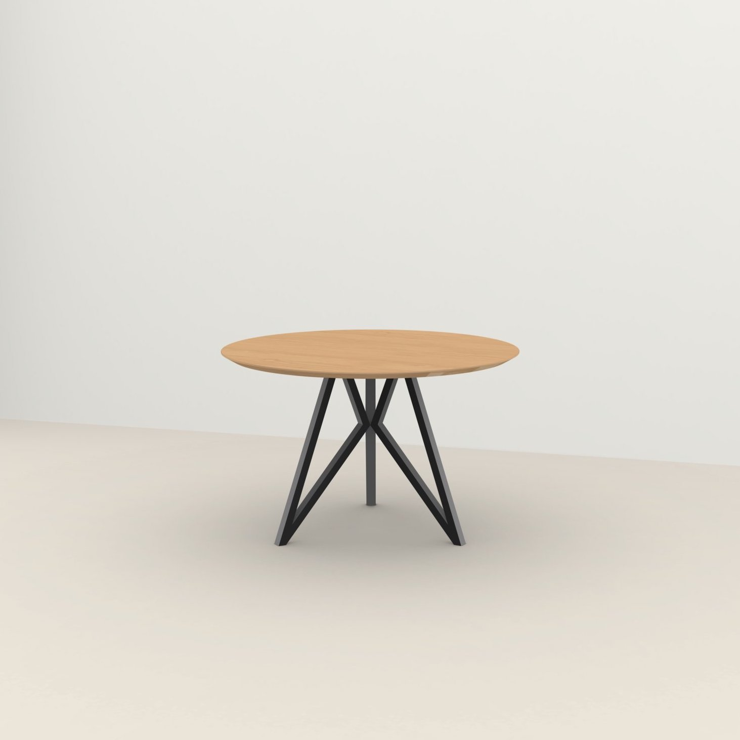 Studio HENK tafel Butterfly Rond Tripod - zwart frame, hardwax light 3041