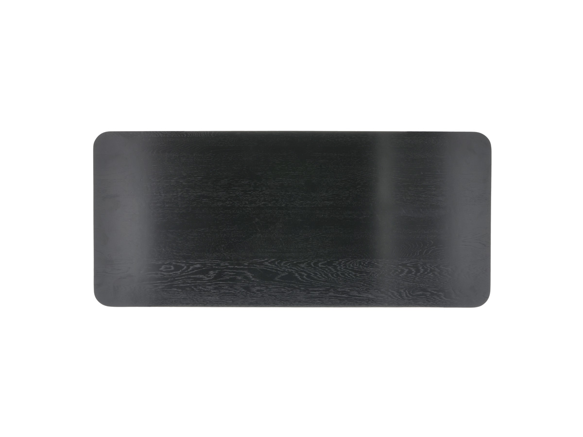Bast houten bureau zwart - 100 x 44,5 cm