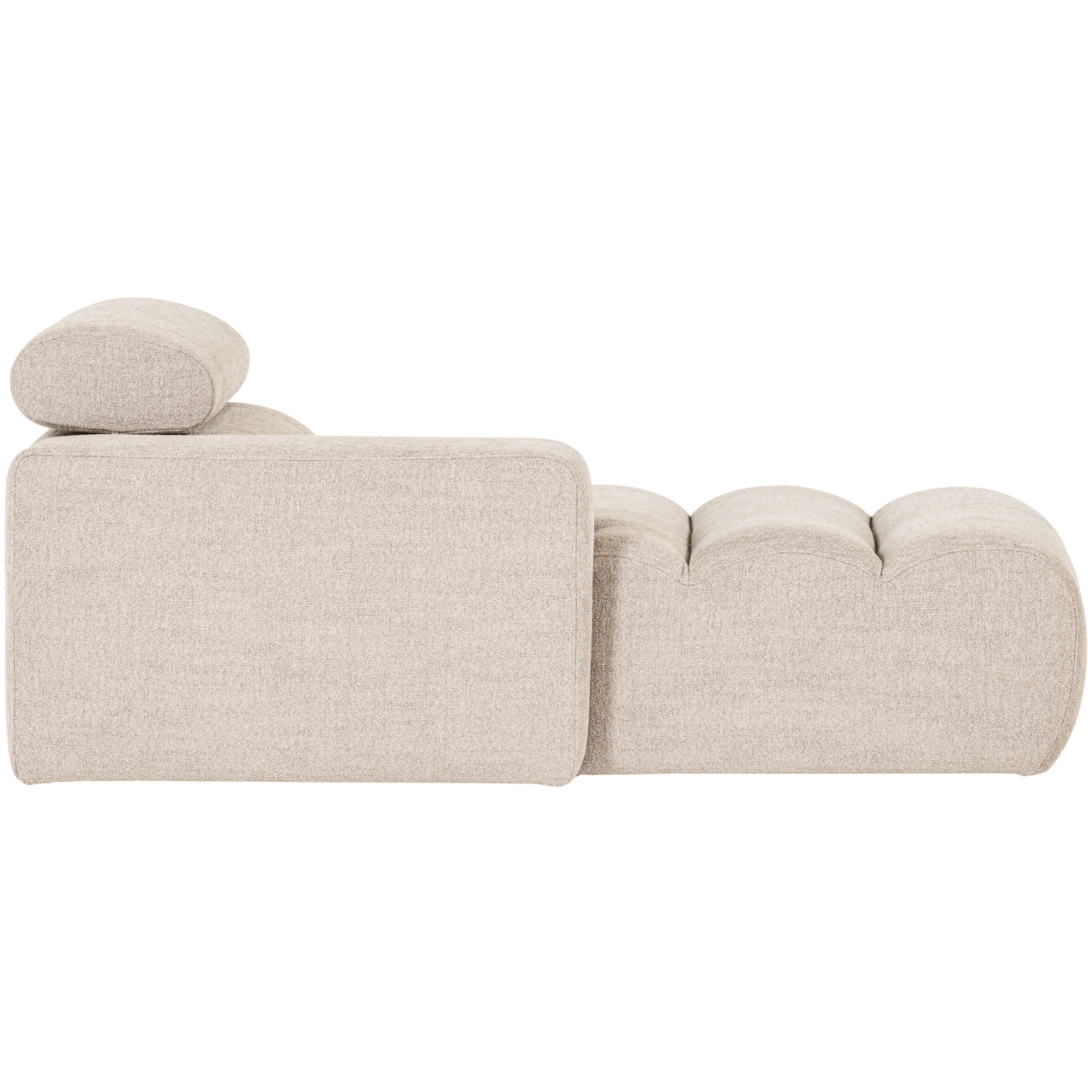Novi chaise longue element arm links ribstof terra