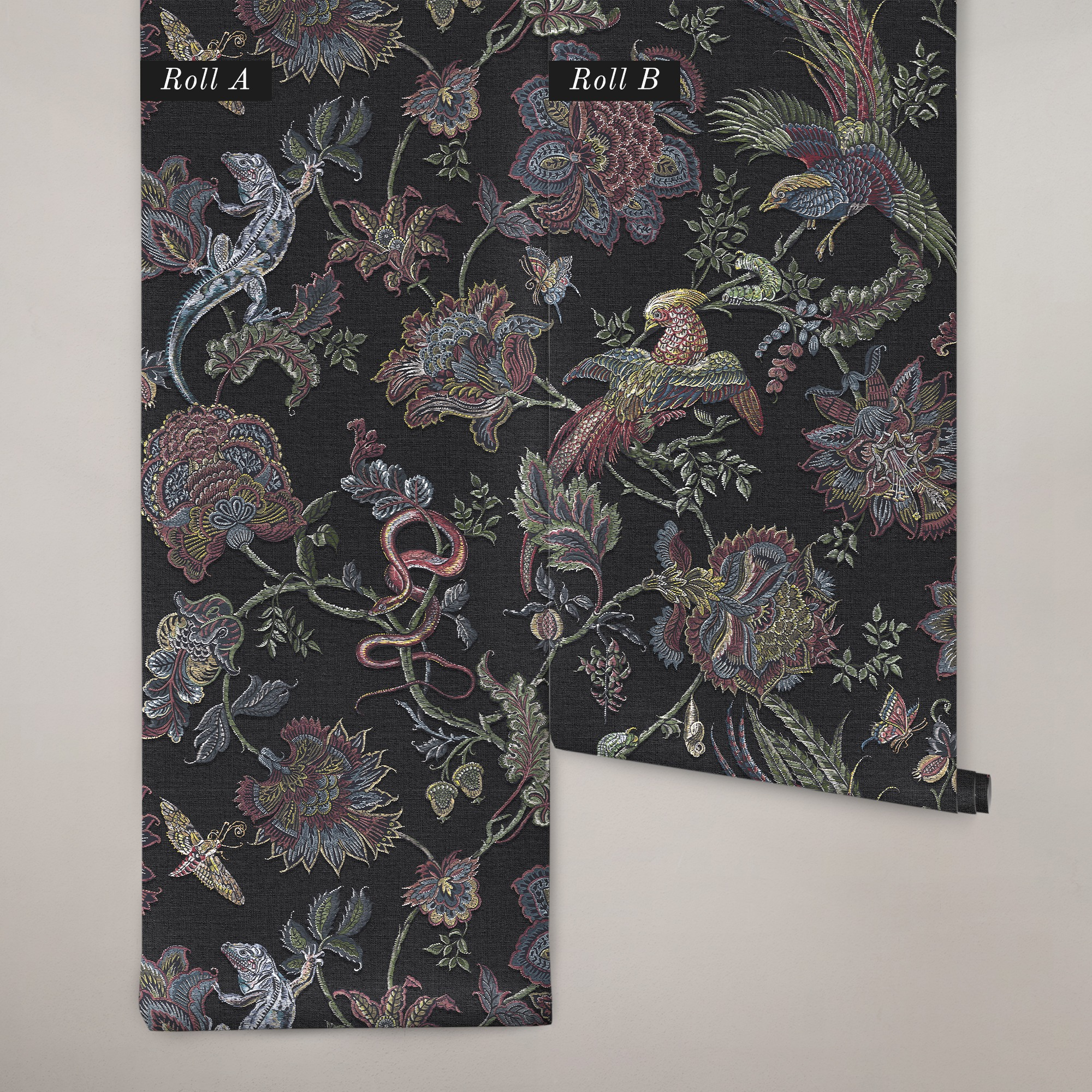 Vliesbehang Eternal weave black