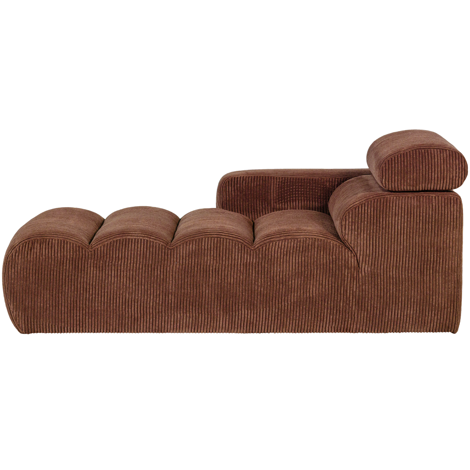 Novi chaise longue element arm links ribstof terra
