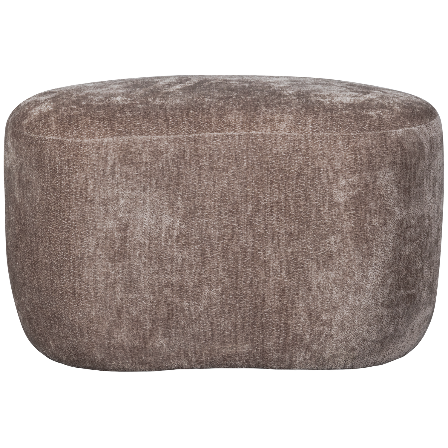 Popular organische poef taupe