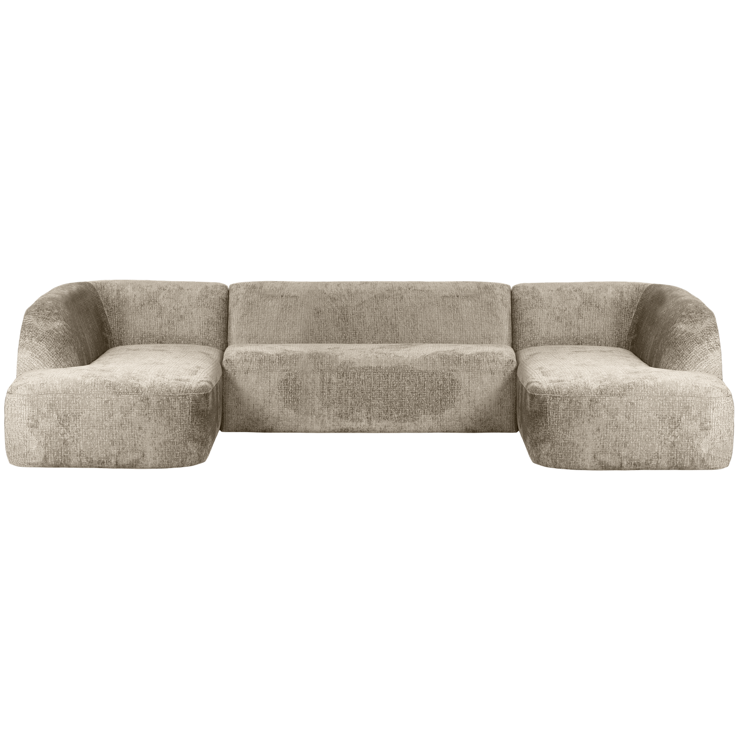 Sloping u-vorm bank off white melange