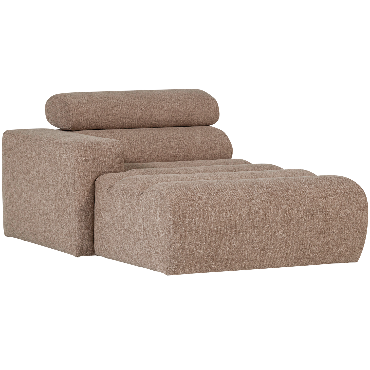 Novi chaise longue element arm links ribstof terra