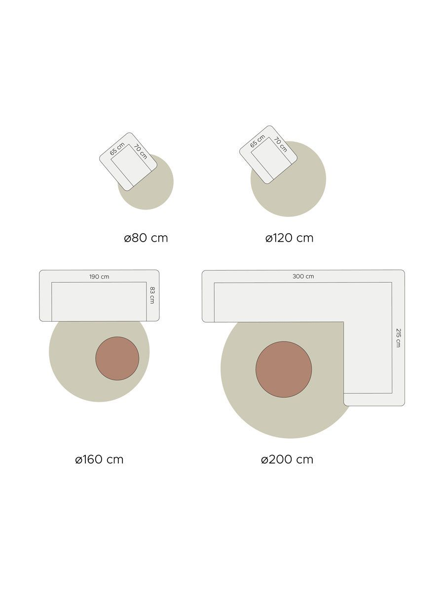 Vloerkleed Karaca - Brown 08 Rond