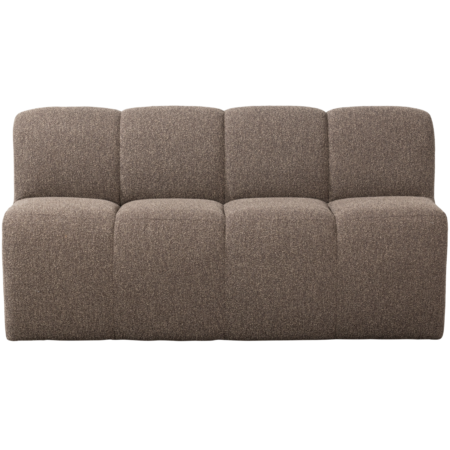 Mojo eetbank 164 cm met rugleuning ribstof roestbruin