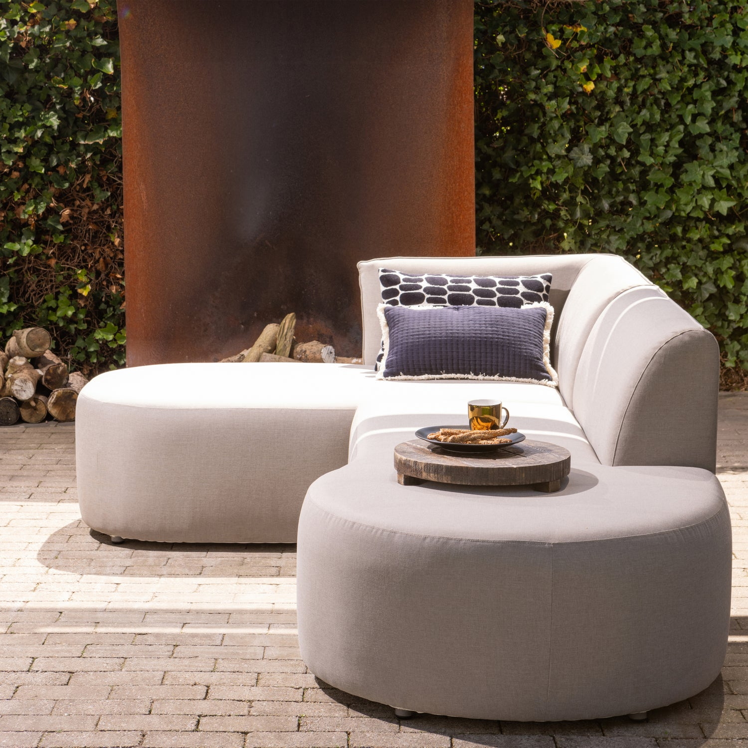 Chios tuin loungeset organisch links naturel