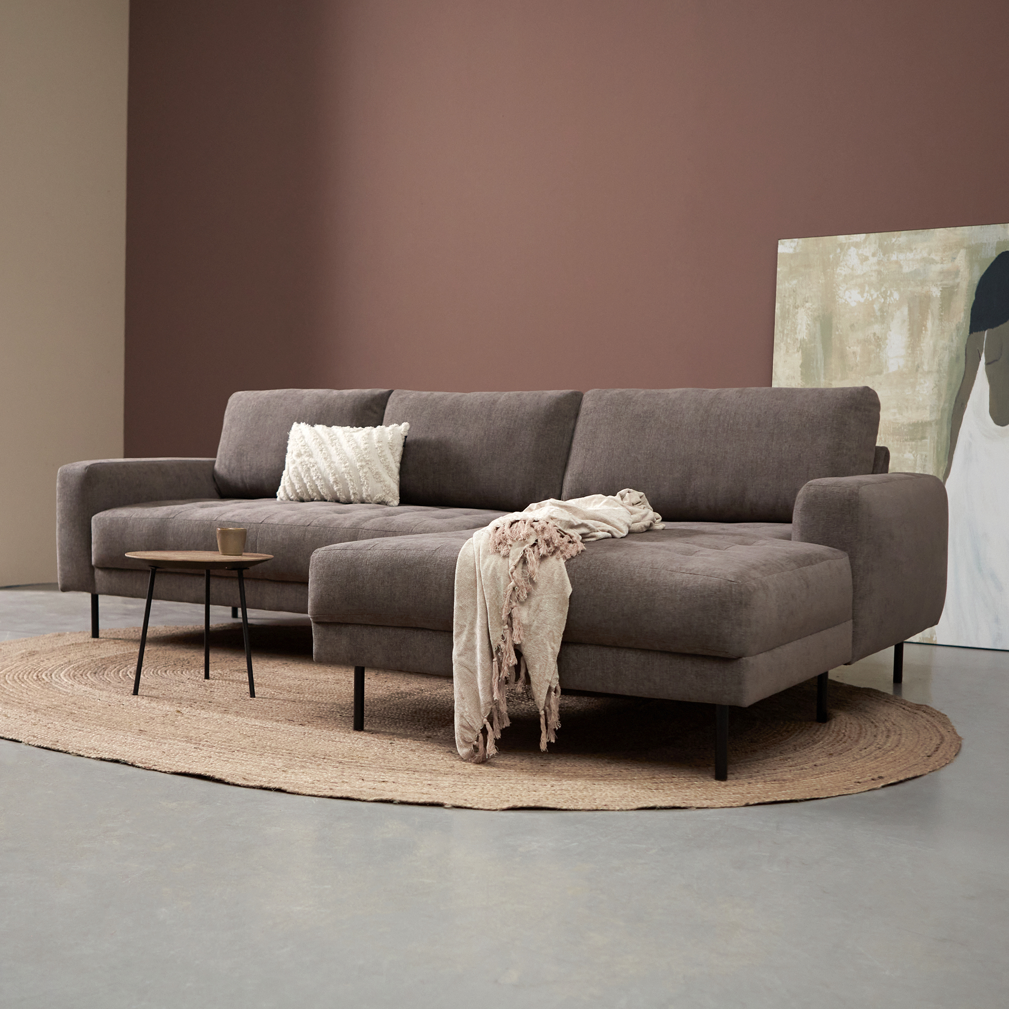 Hoekbank Evora Taupe
