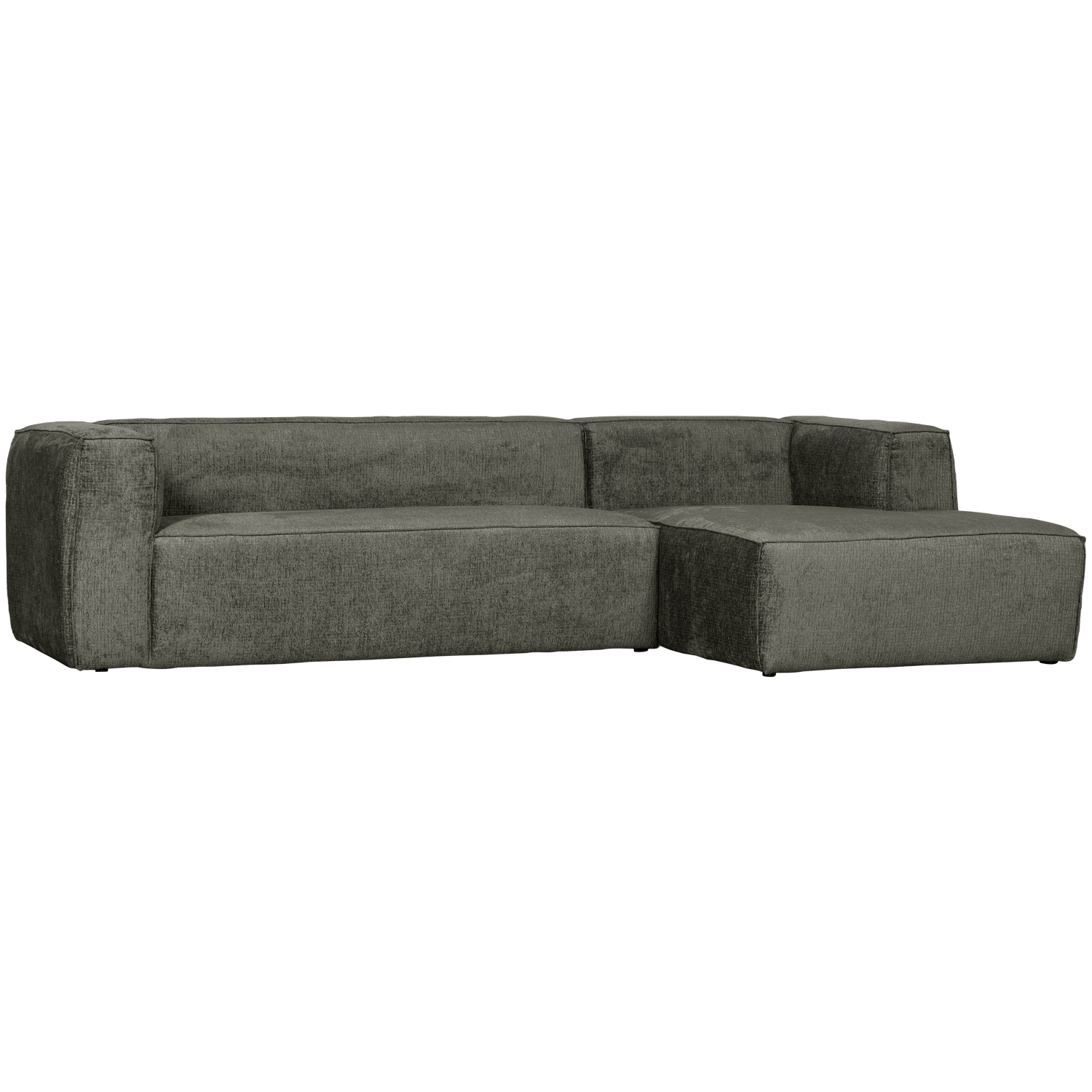 Bean hoekbank rechts chenille velvet taupe
