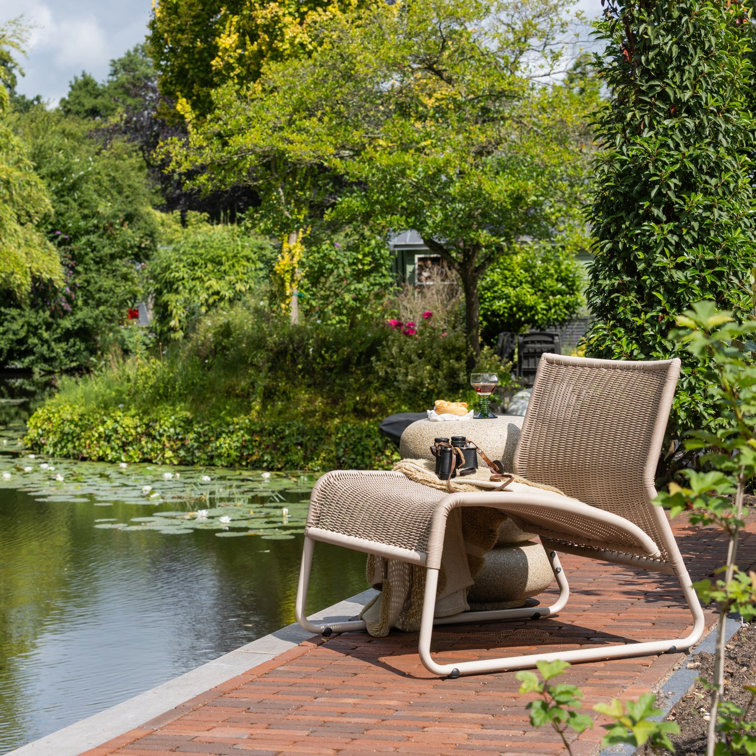 West tuin loungestoel honinggeel