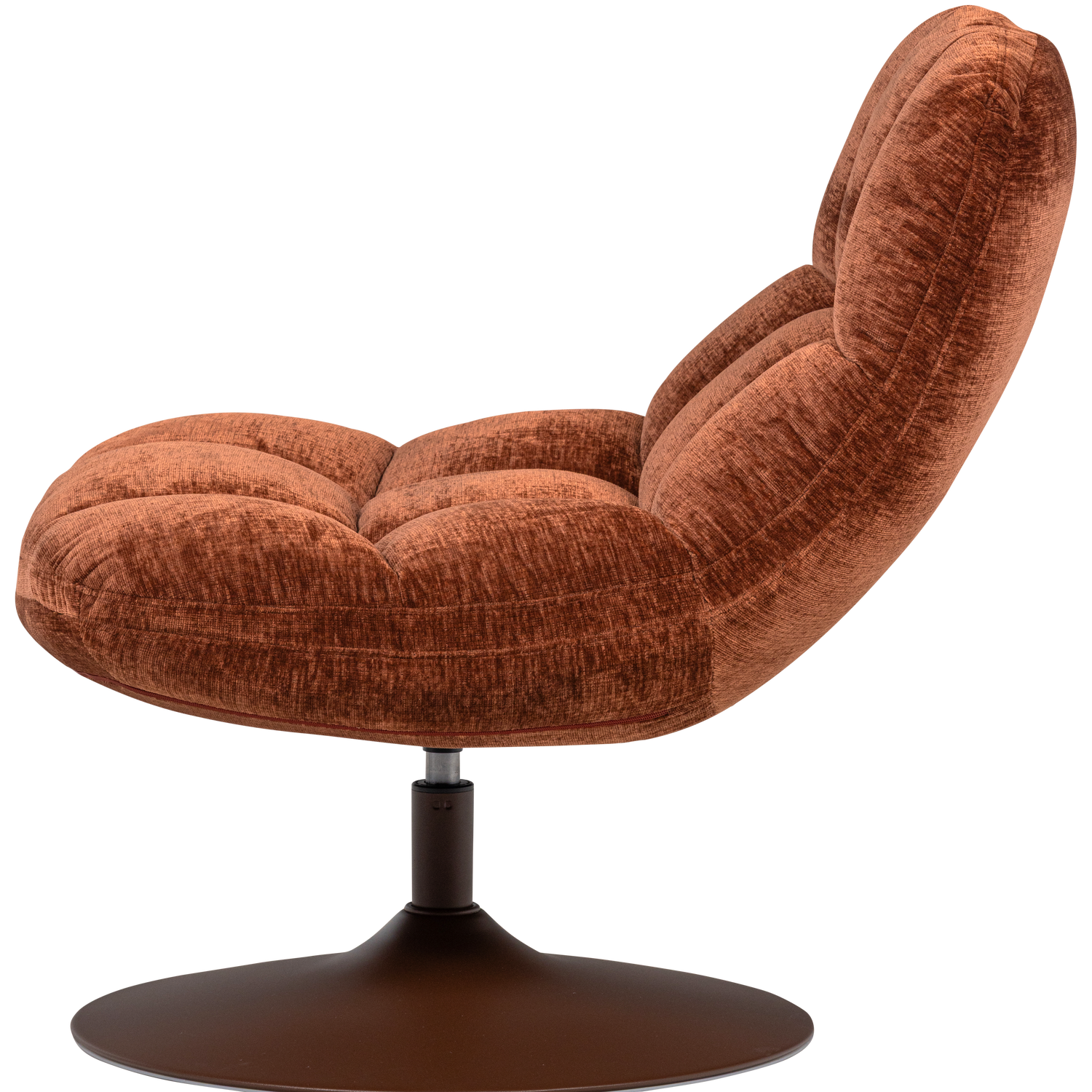 Elvi draaifauteuil chenille structuur lichtgrijs
