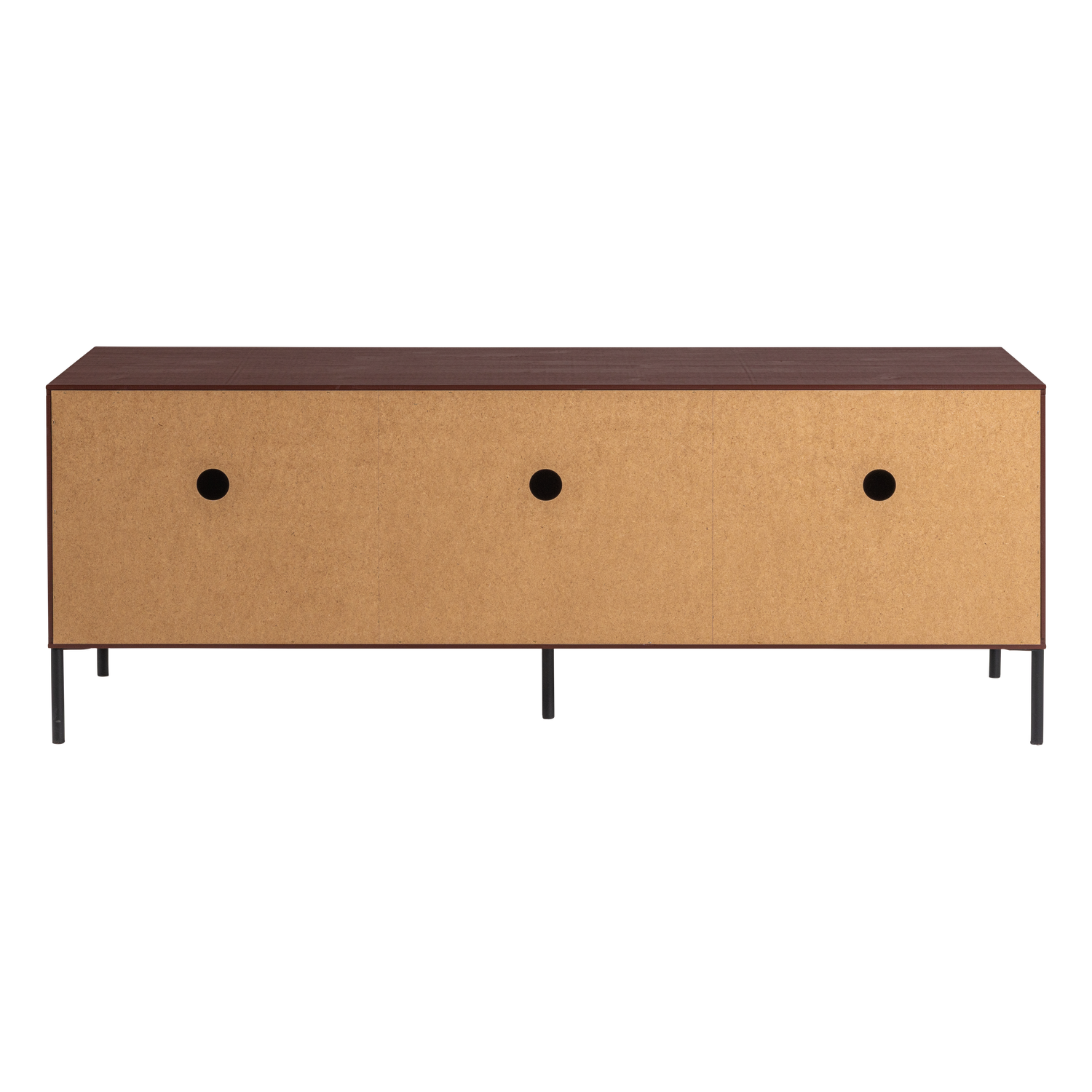 New gravure tv meubel 150 cm grenen bordeauxrood [fsc]