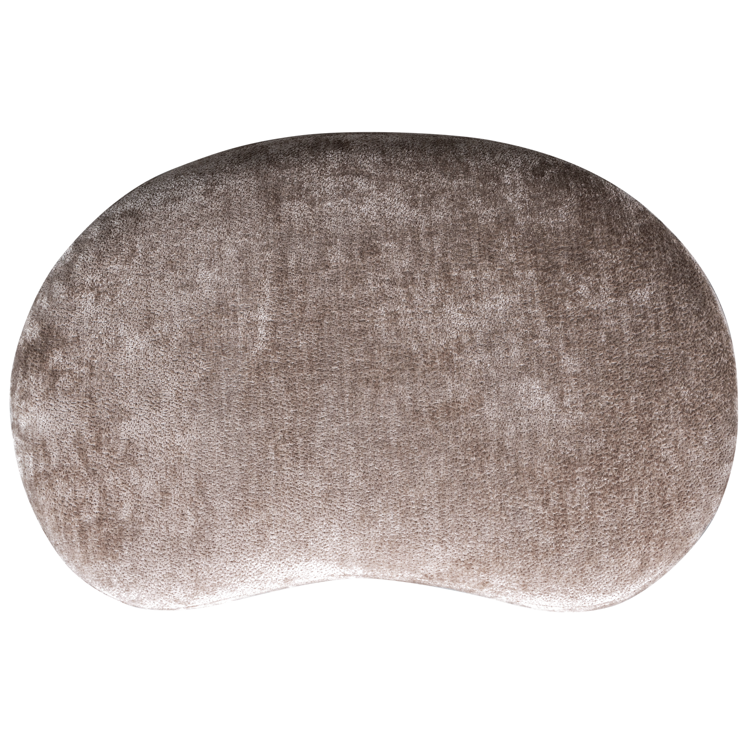 Popular organische poef taupe