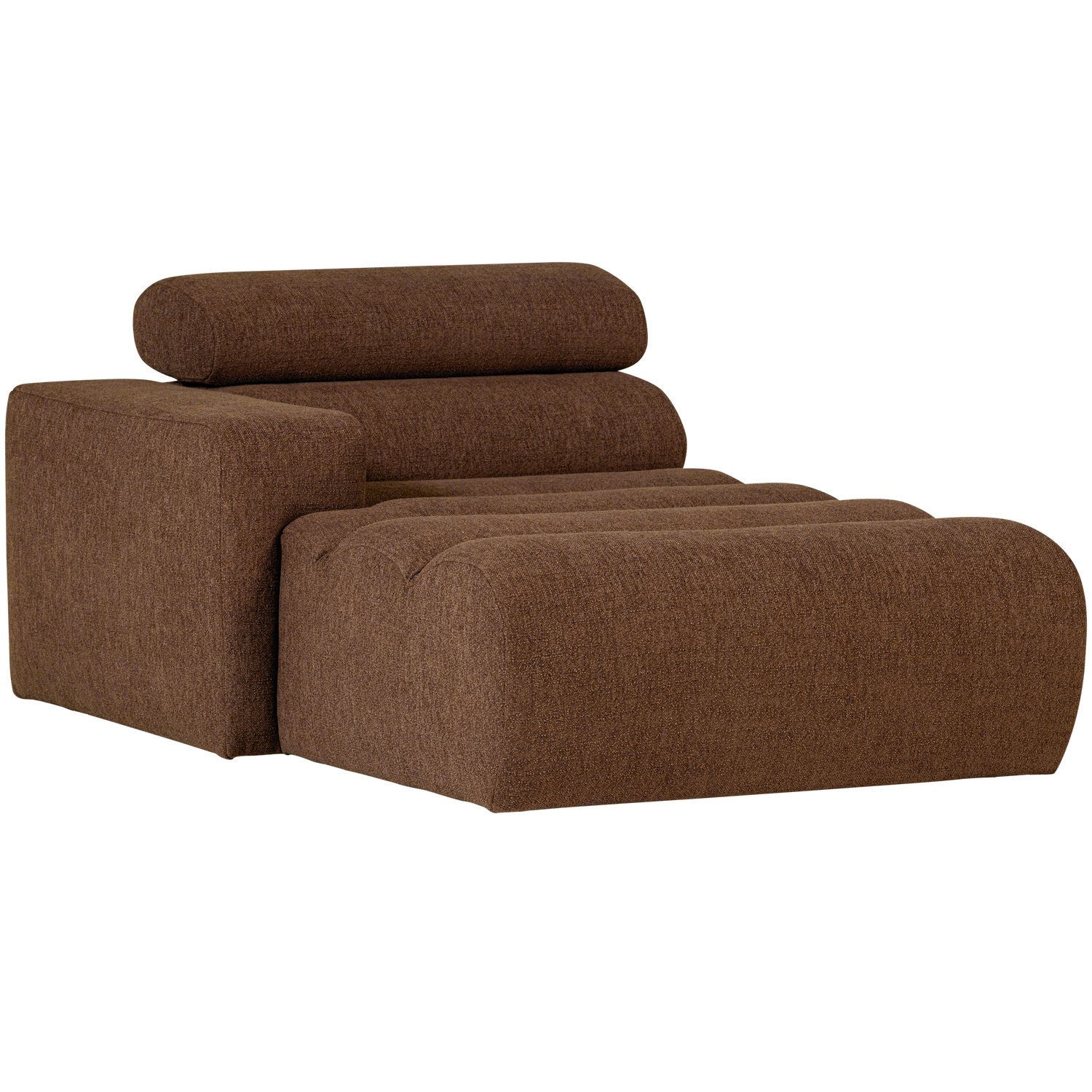 Novi chaise longue element arm links ribstof terra