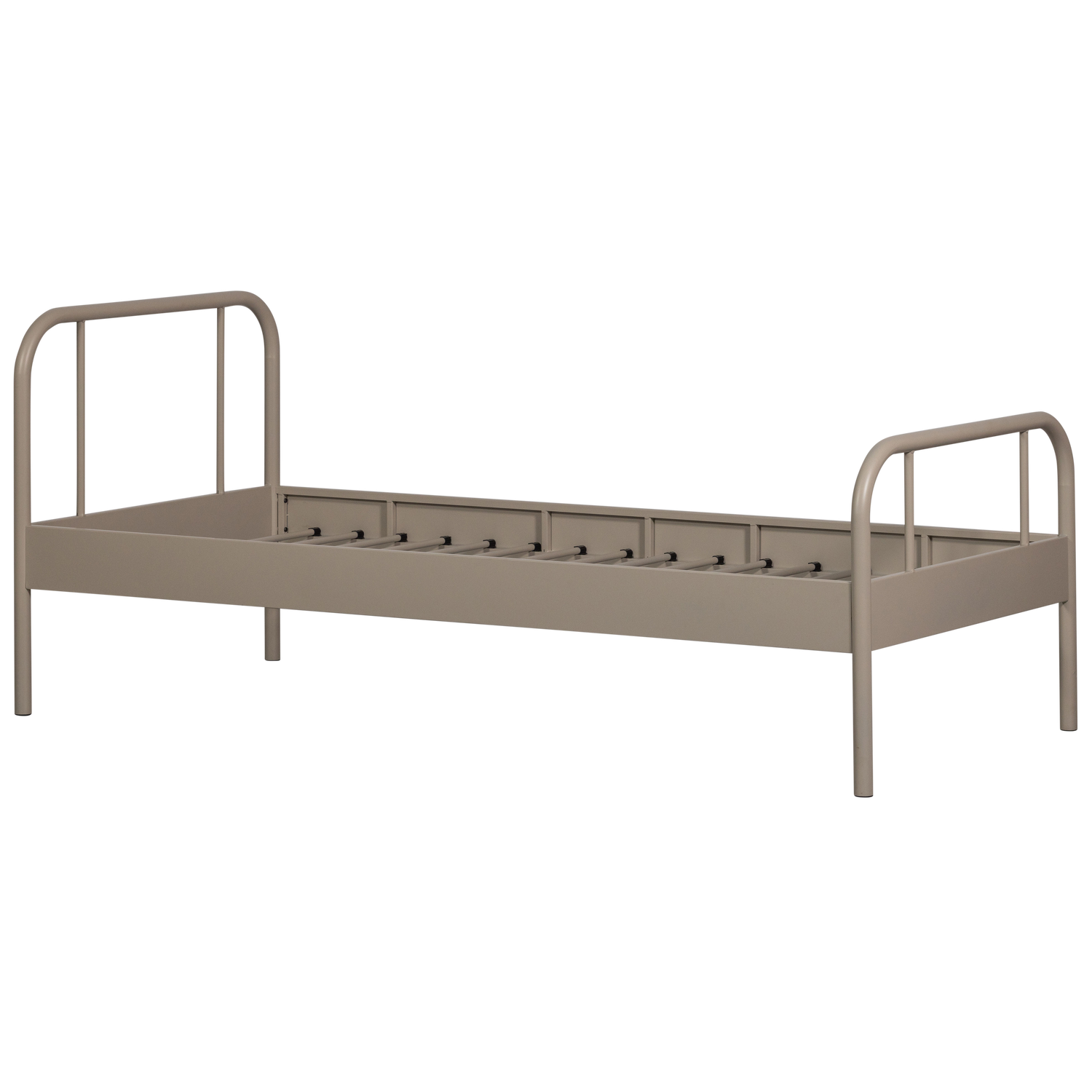 Mata 1-persoons bed metaal zand 90x200 cm