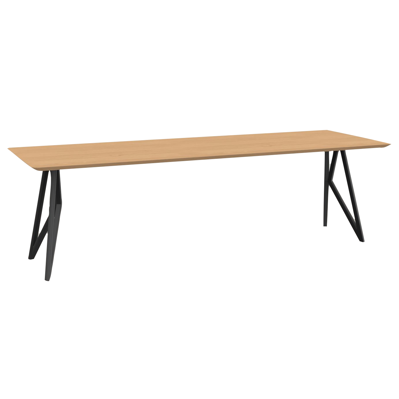 Studio HENK tafel Butterfly Rechthoekig - zwart frame, hardwax light 3041
