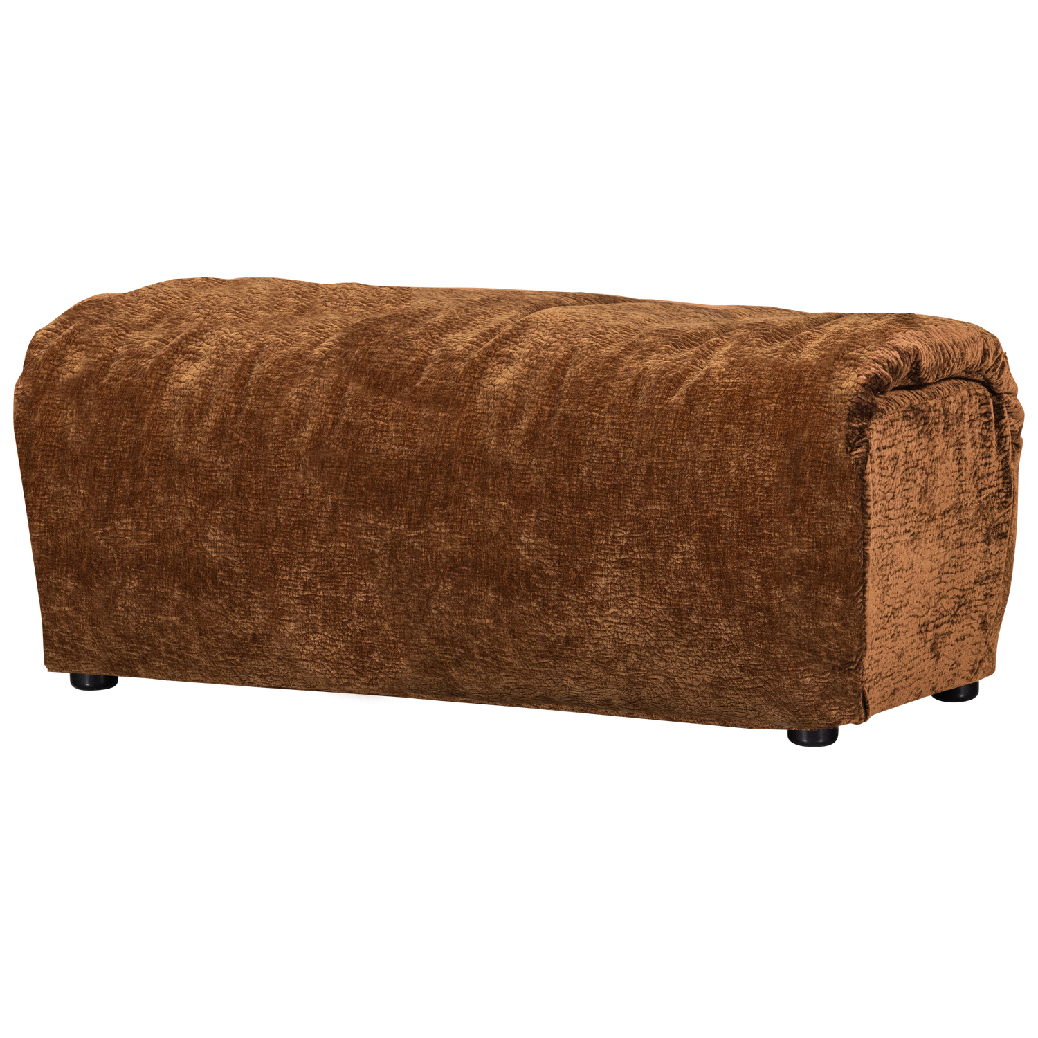 Baggy hocker geweven stof naturel melange