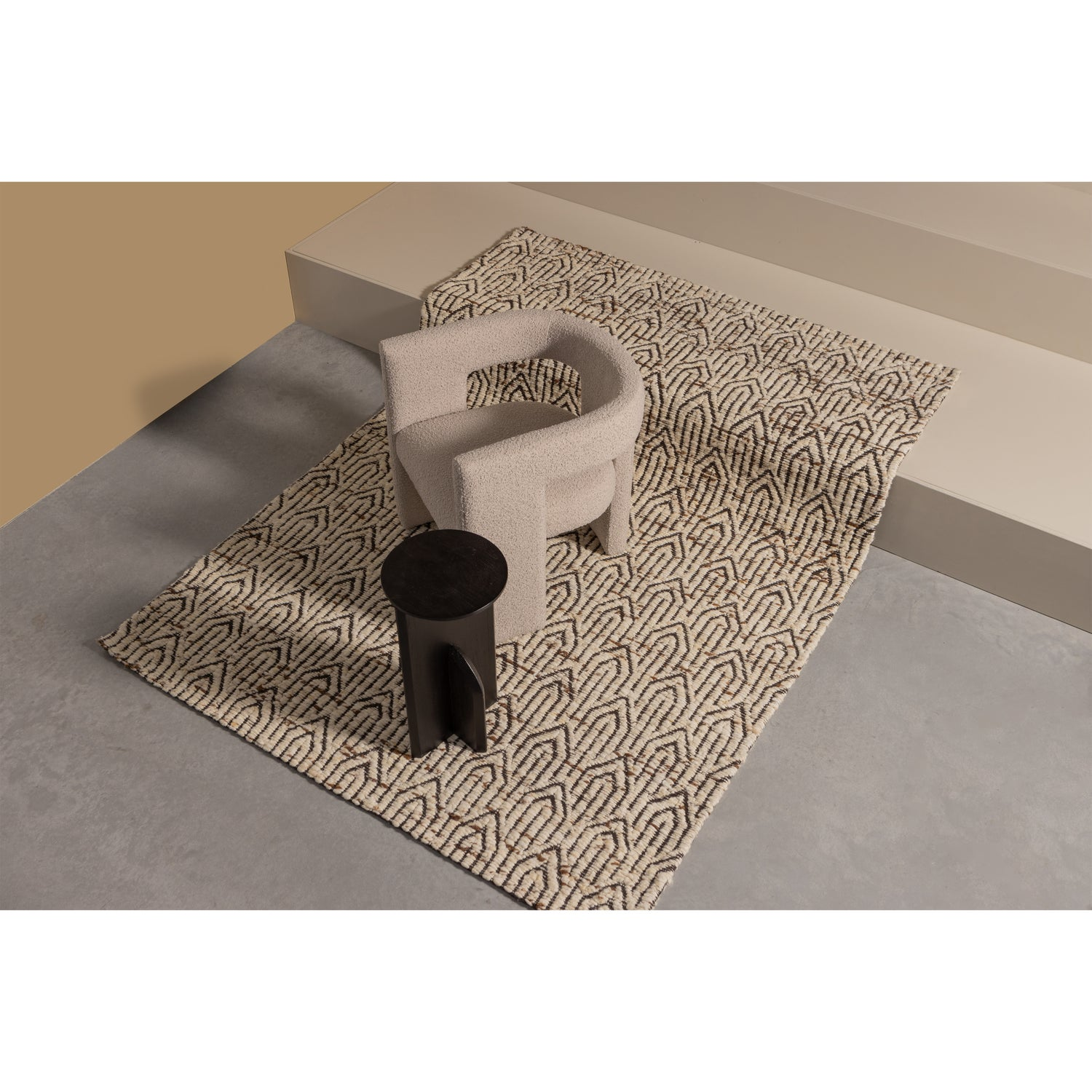 Tiwa fauteuil boucle beige