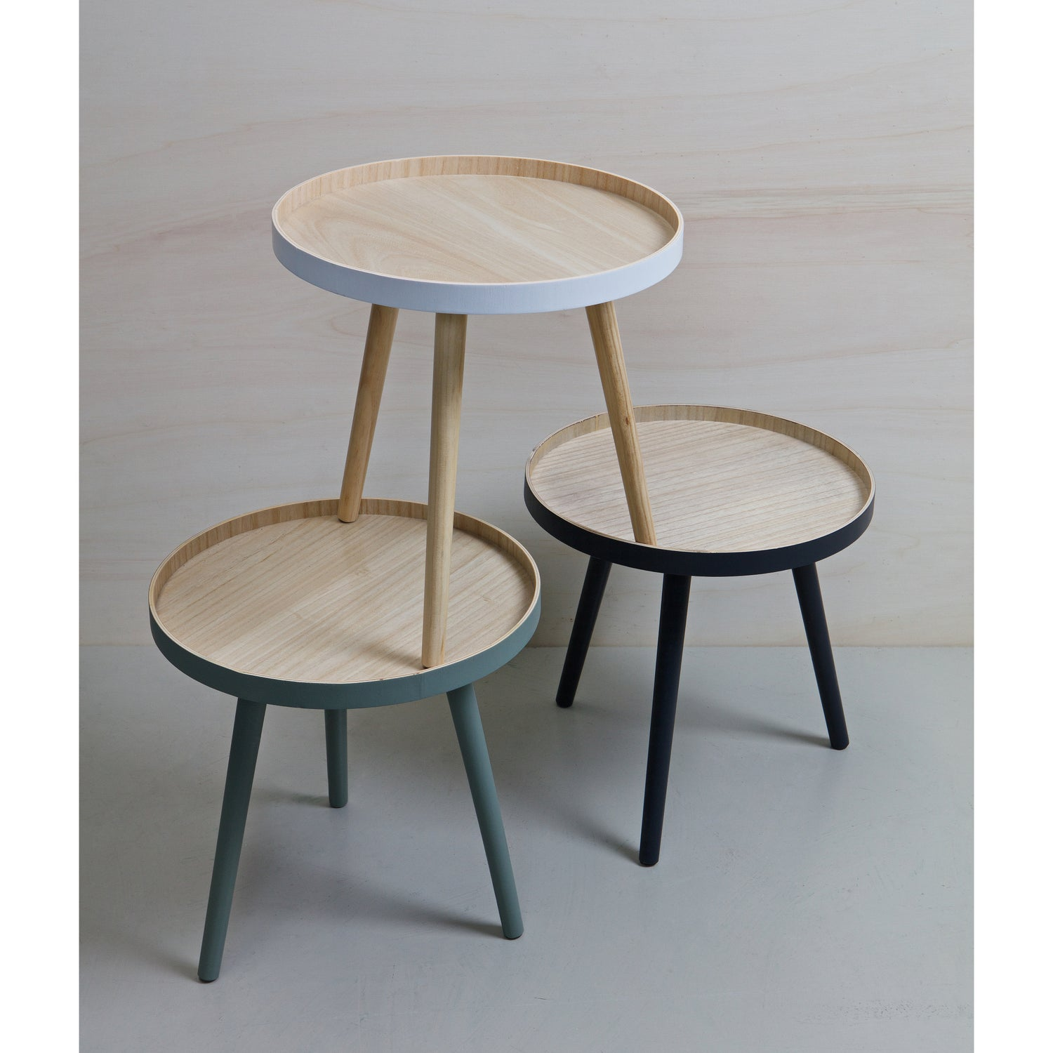 Sasha bijzettafel o41 cm hout honinggeel [fsc]