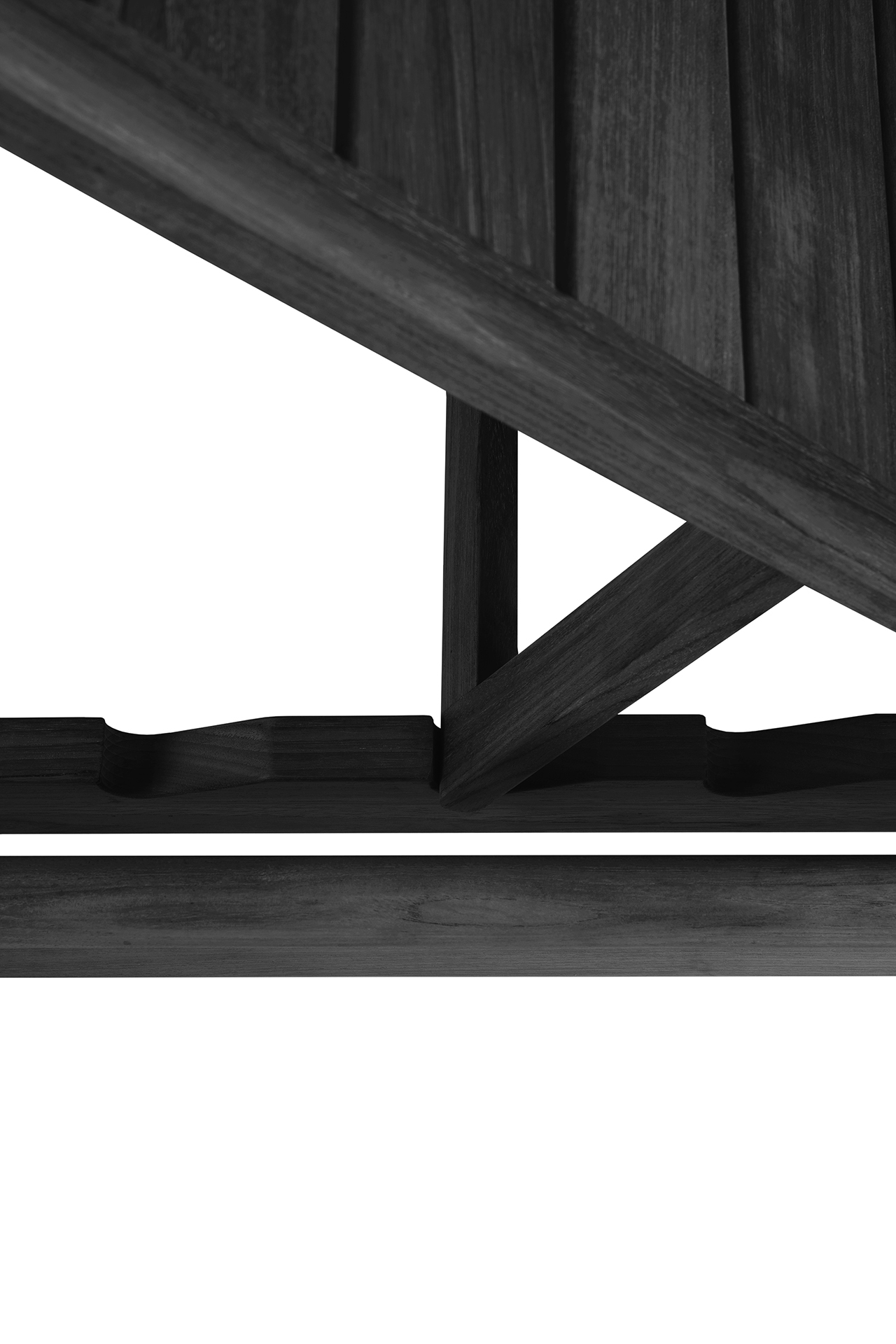 Ethnicraft - Outdoor - Teak Jack adjustable lounger - zwart