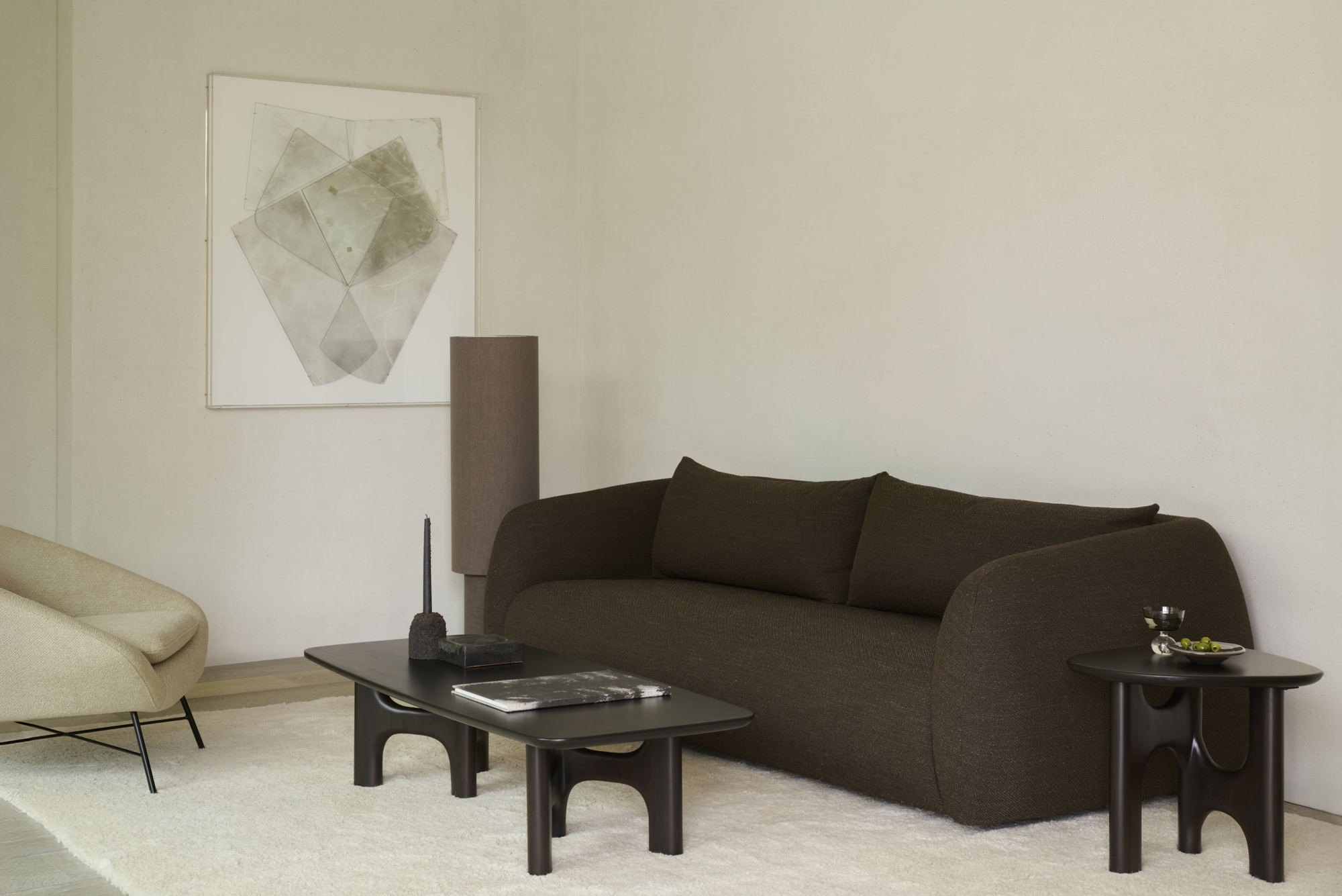 Flow bijzettafel - mahonie rose brown