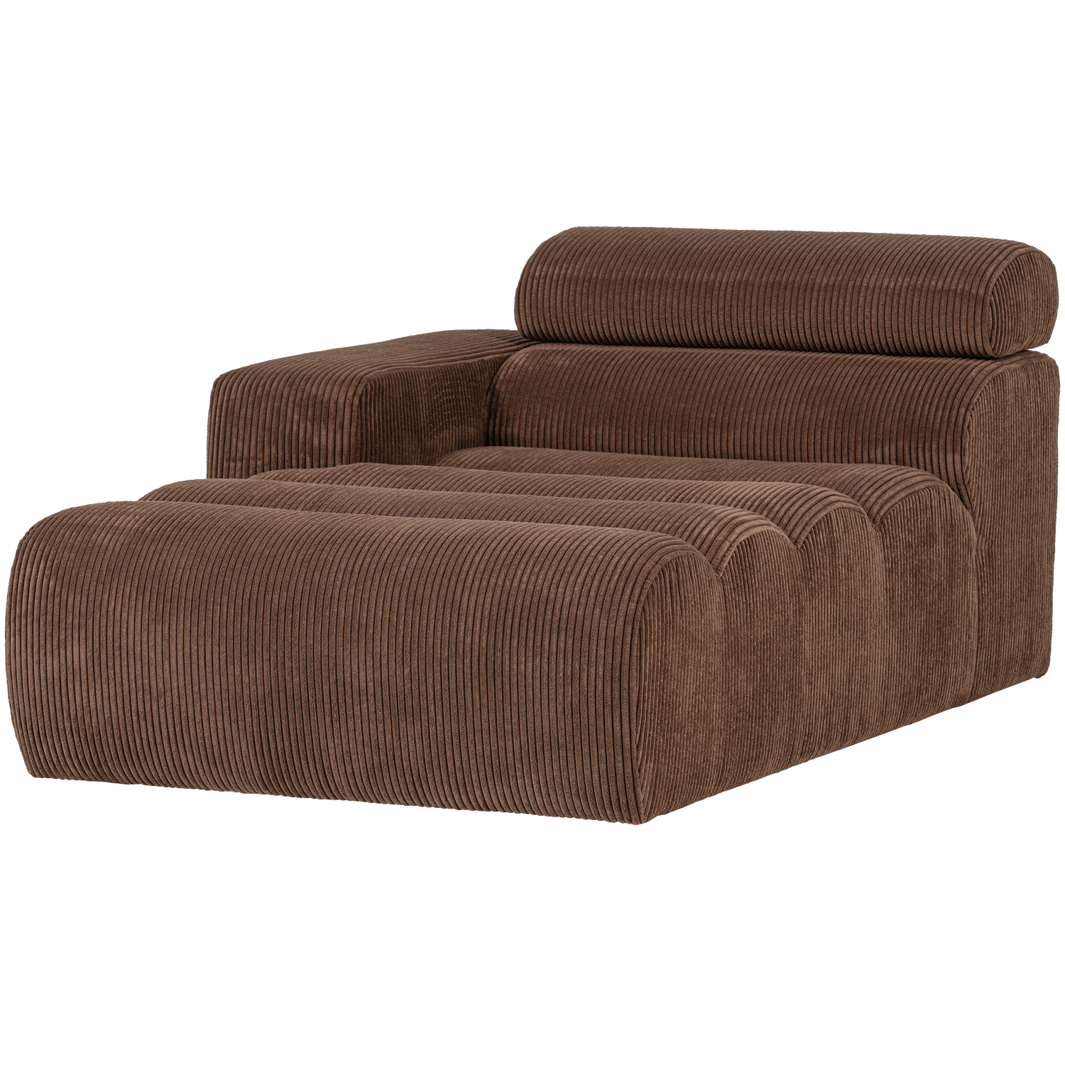 Novi chaise longue element arm links ribstof terra
