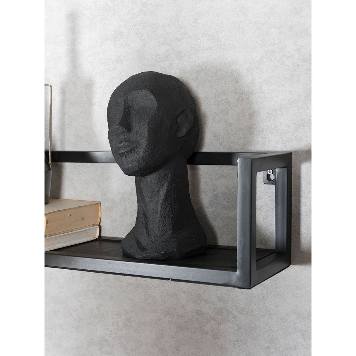 Wandplank Vintage Zwart Mangohout - Set 