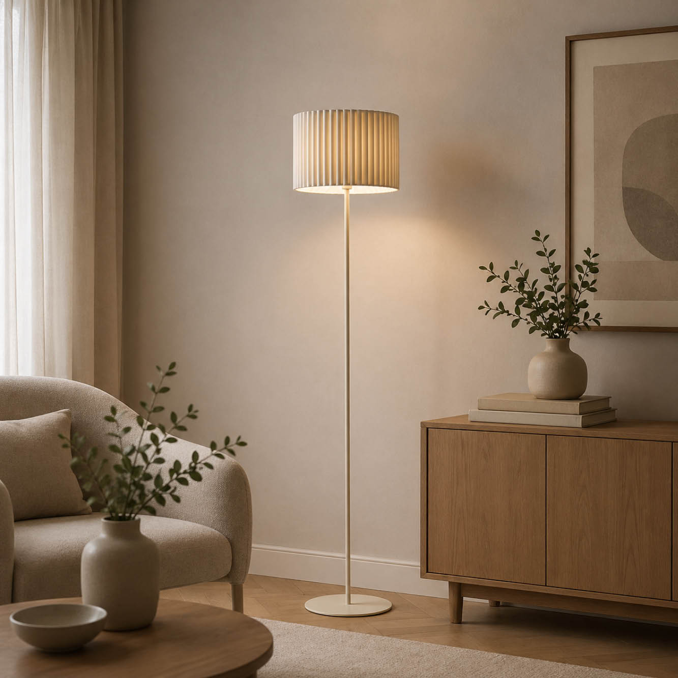 Ferry Vloerlamp Beige