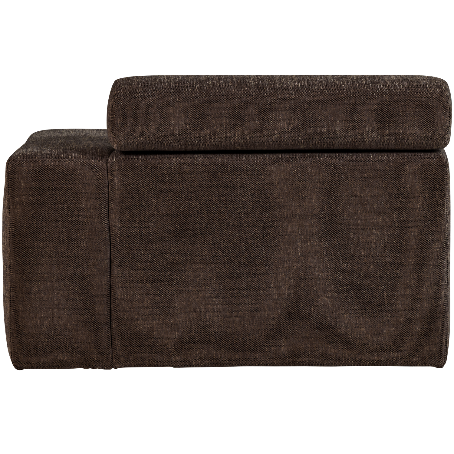 Novi chaise longue element arm rechts boucle karamelbruin