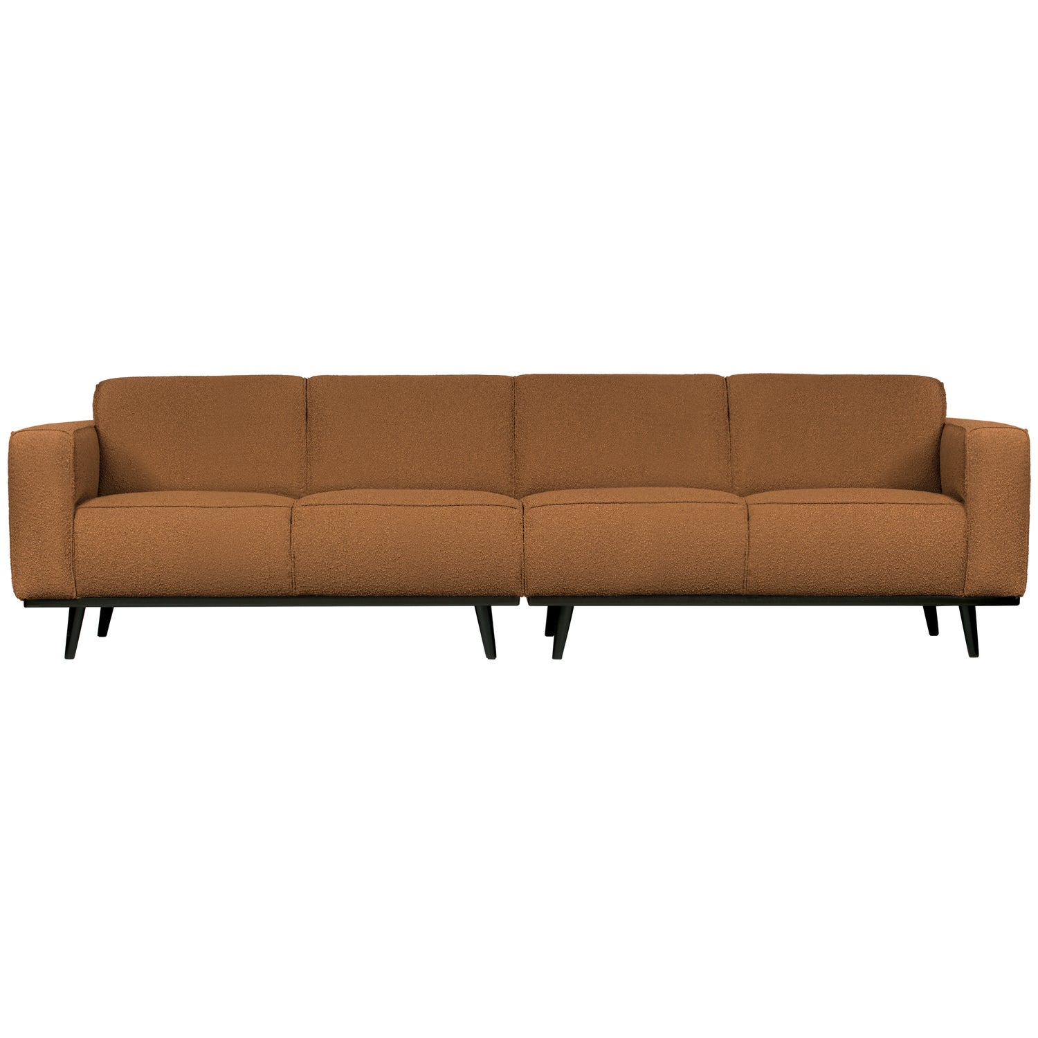 Statement 4-zits bank 280 cm chenille velvet perzikroze