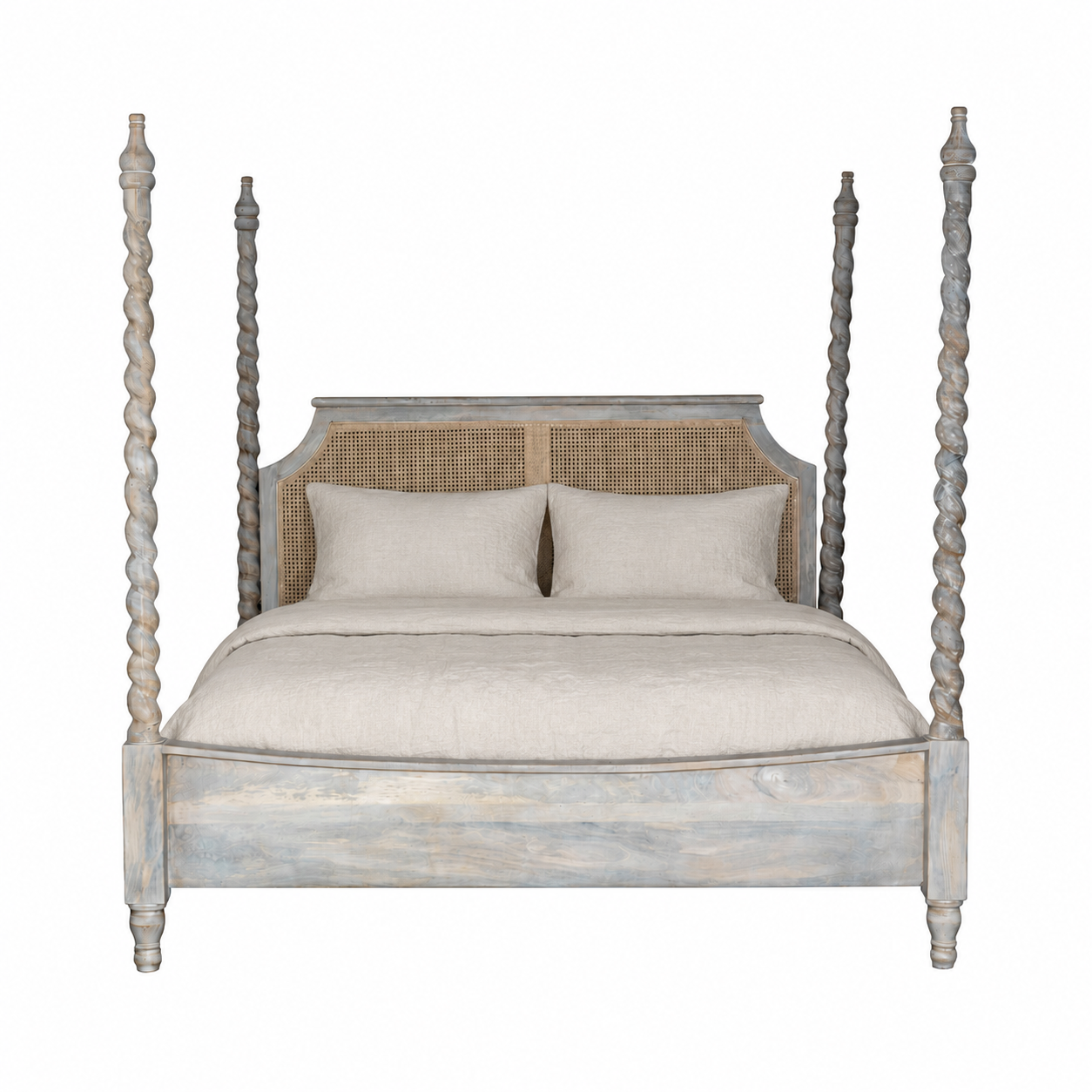 Aadinath - Handgesneden Mangohouten Hemelbed