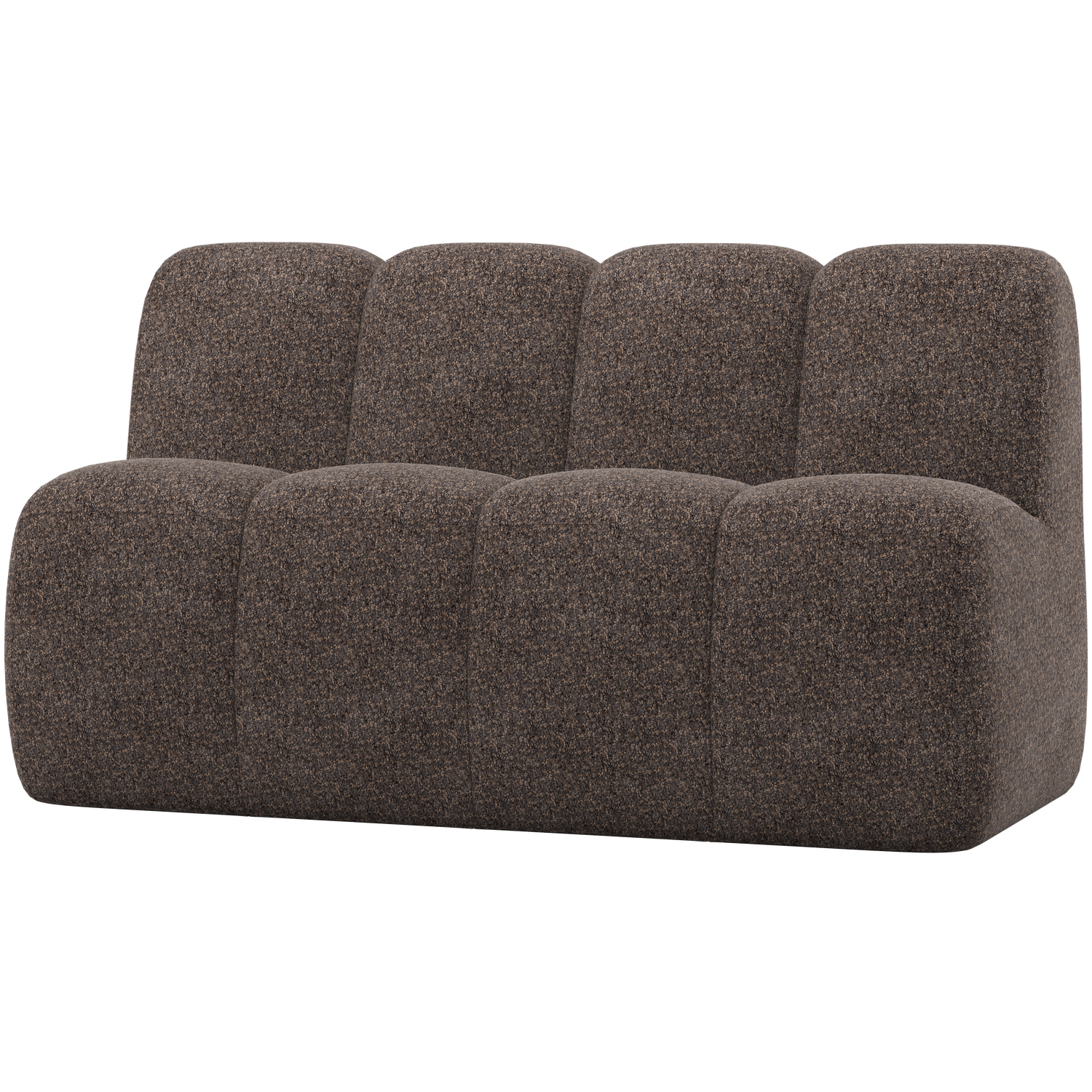 Mojo eetbank 164 cm met rugleuning ribstof roestbruin