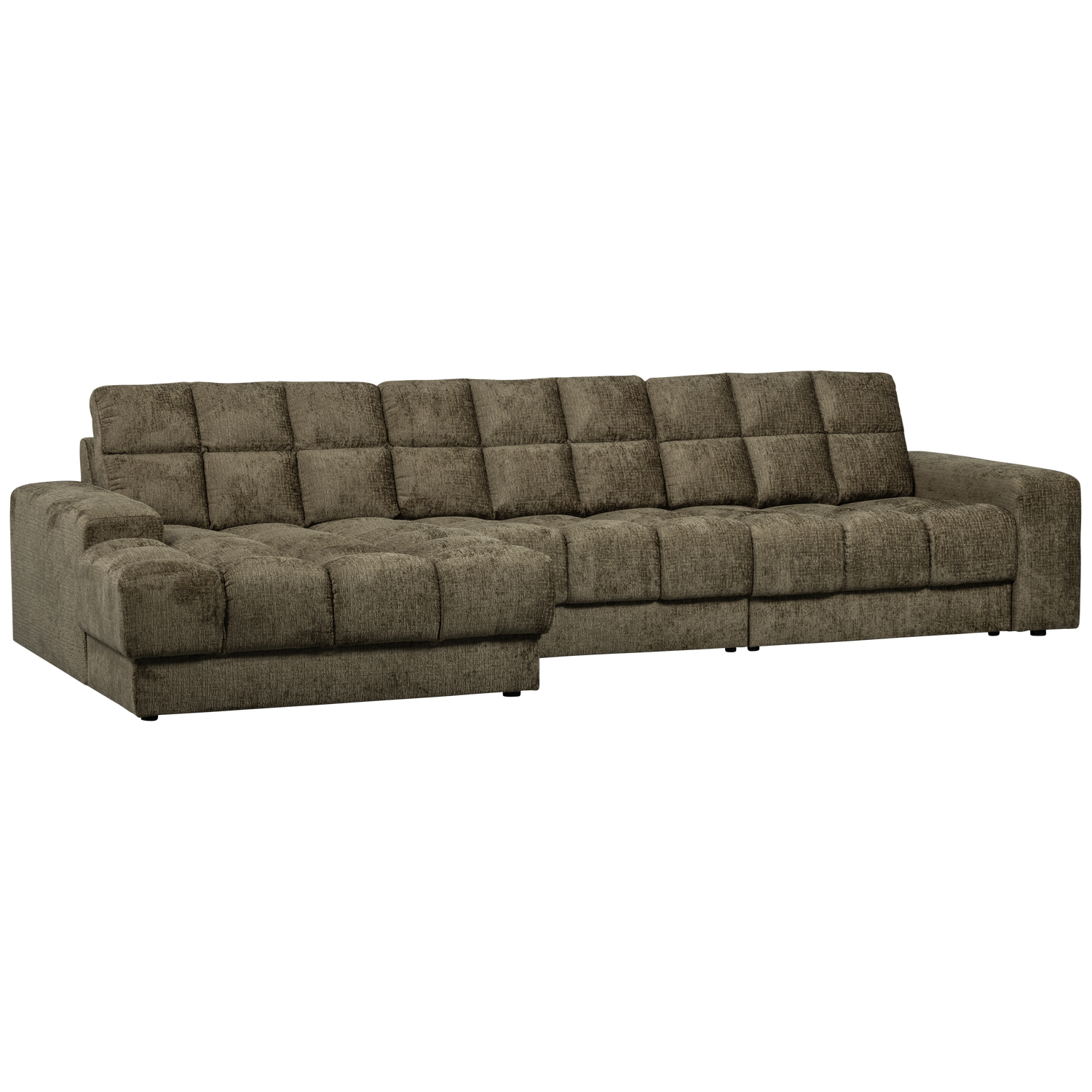 Second date chaise longue links velvet antraciet