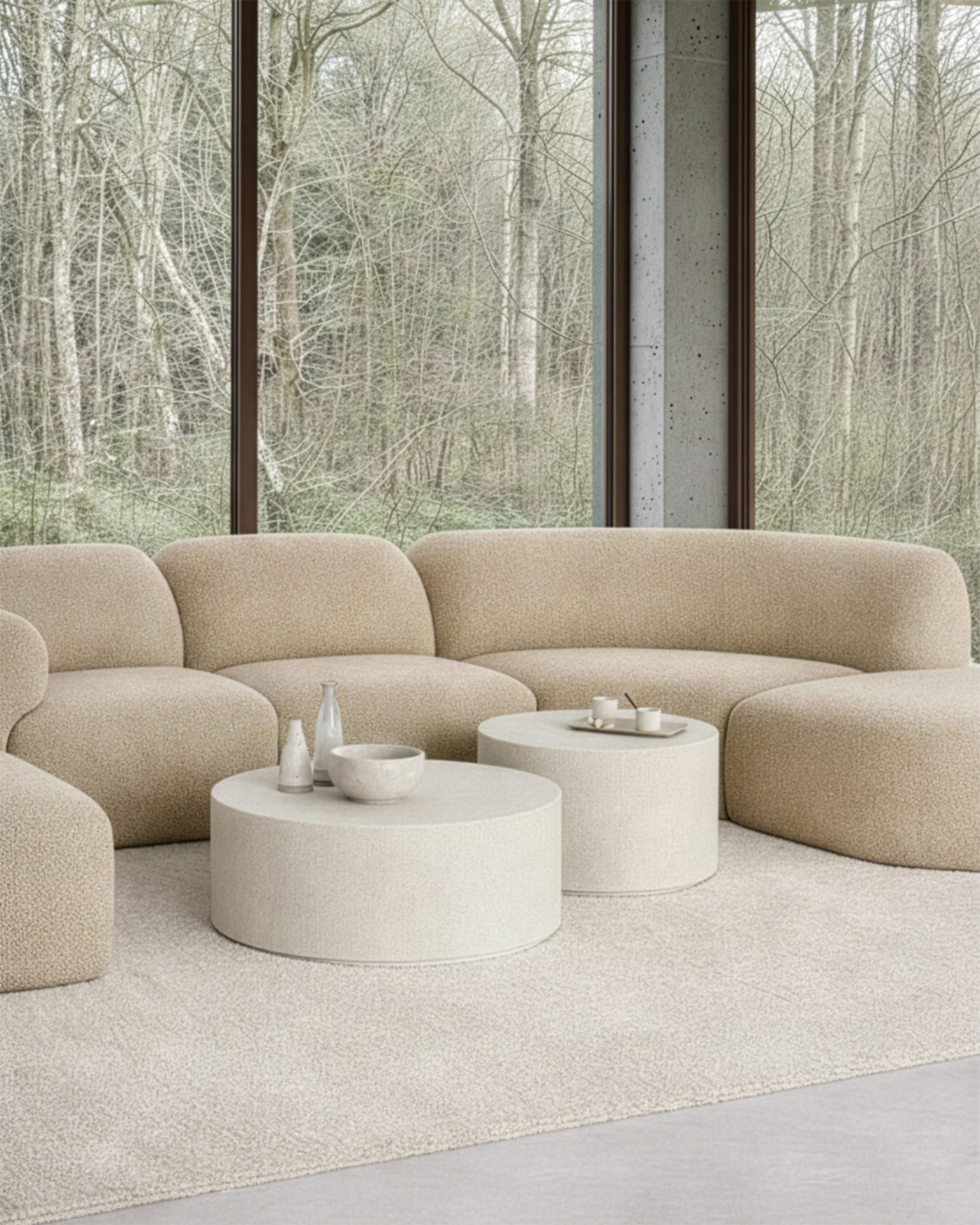Bulky modulaire sofa - almond