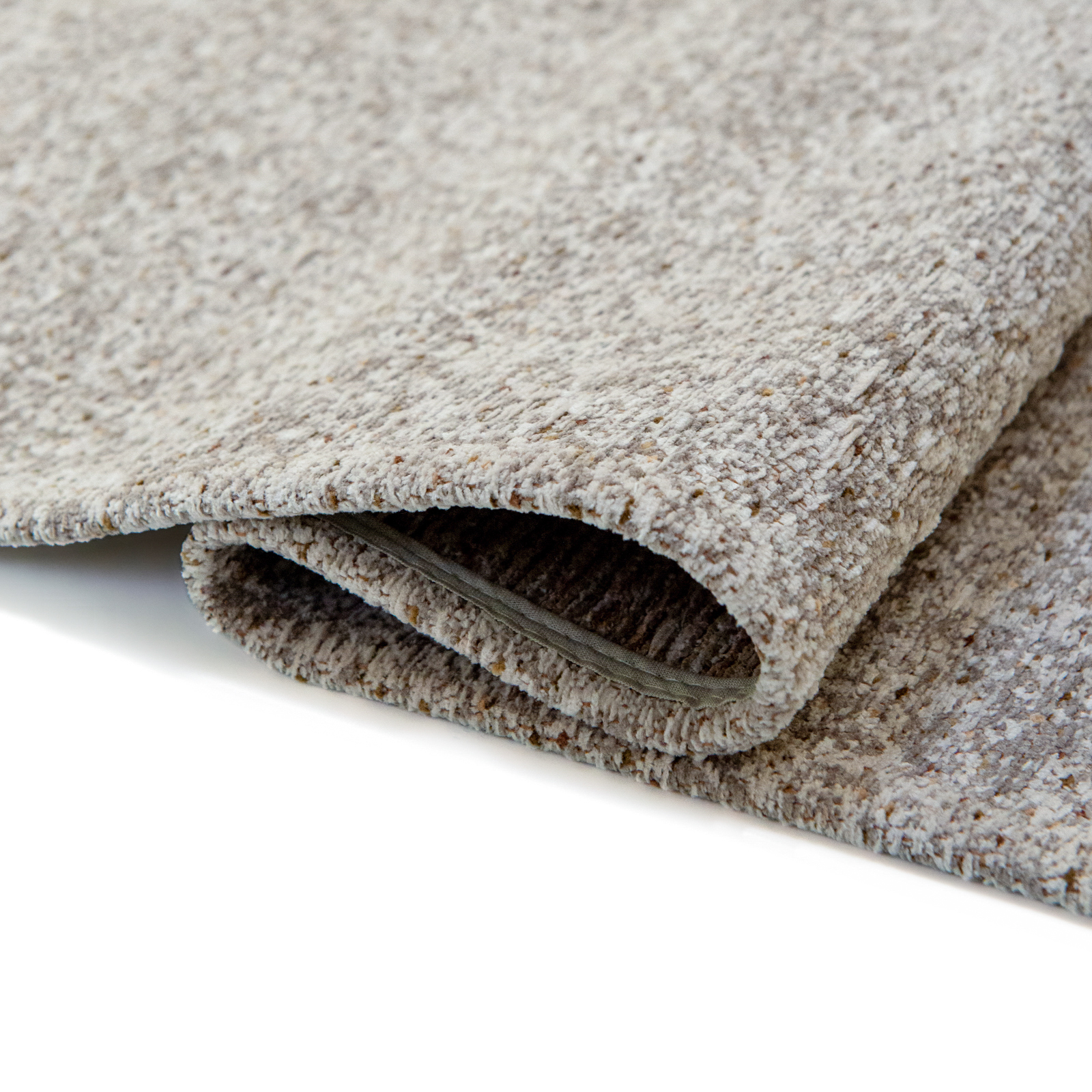 Modern Mist wit gestructureerd vloerkleed met stippenpatroon