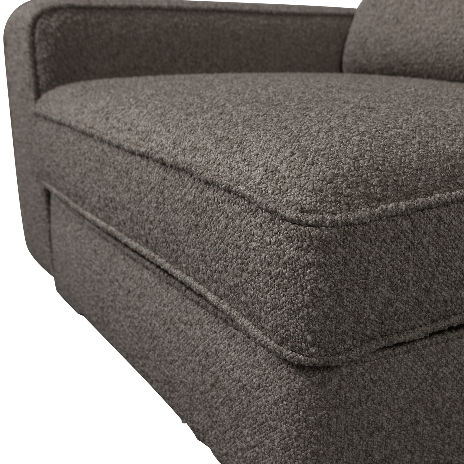 Lazy 1-zits element met arm links boucle antraciet