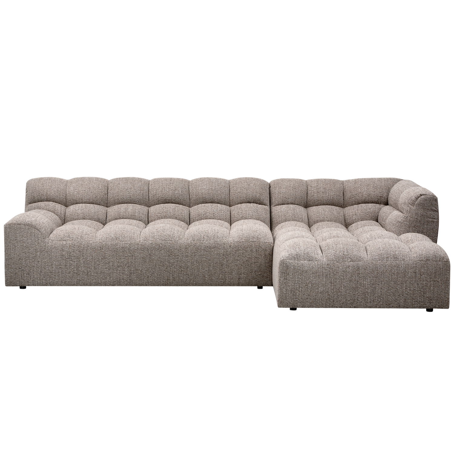Allure chaise longue rechts geweven stof naturel melange